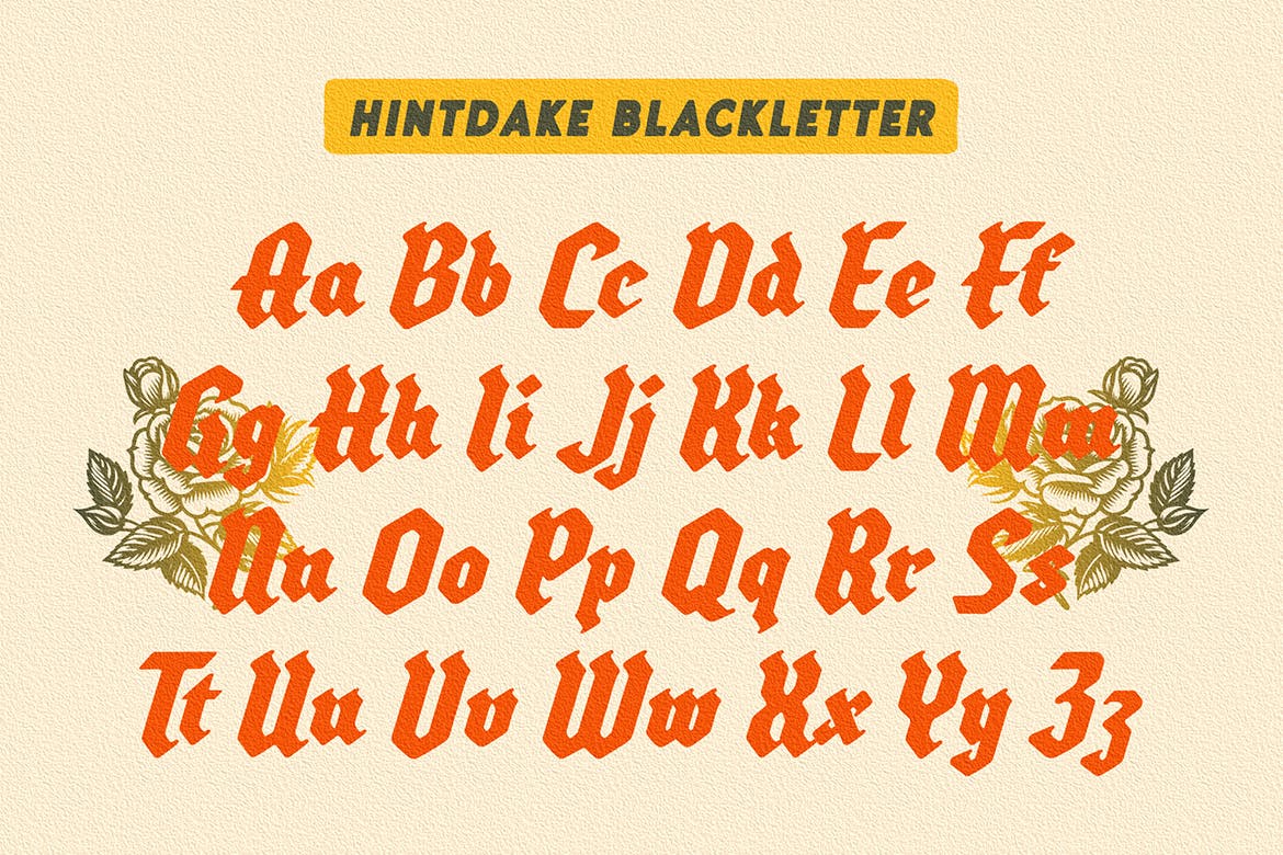 قلم Blackletter Hintdake Tattoo