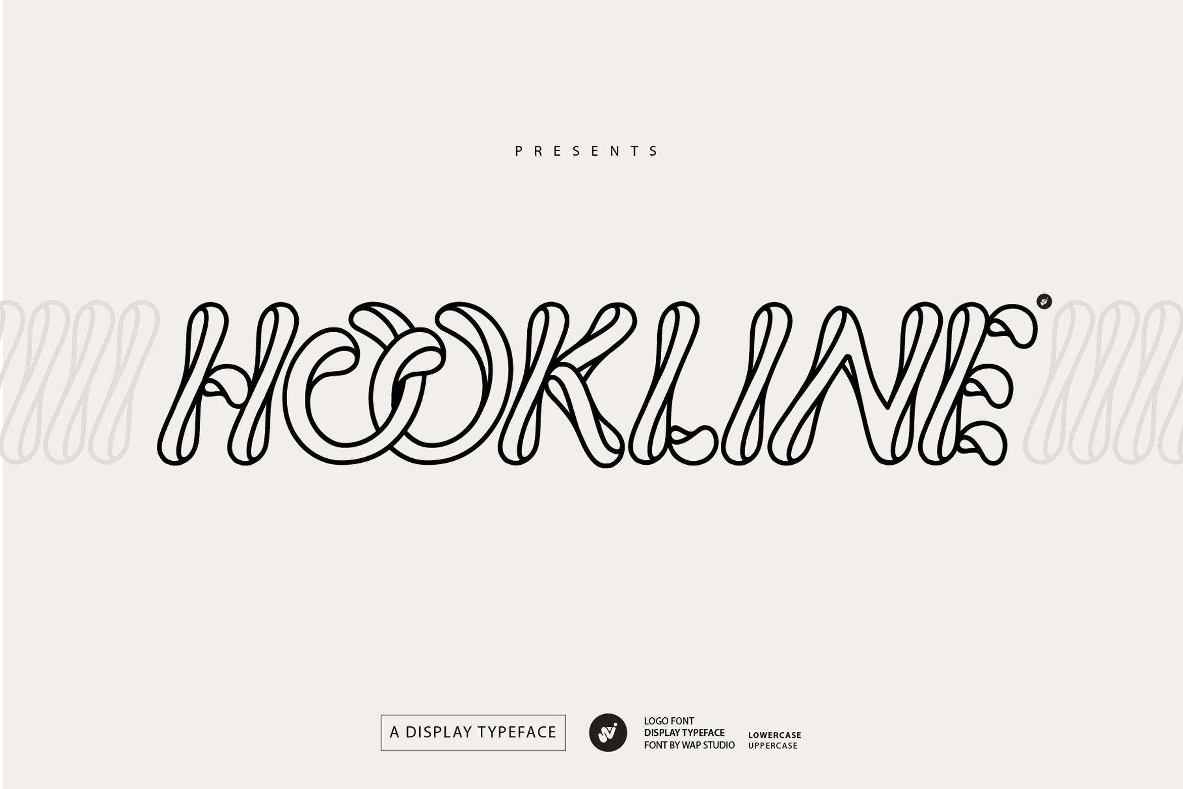 فونت آرم گرد HOOKLINE Monogram