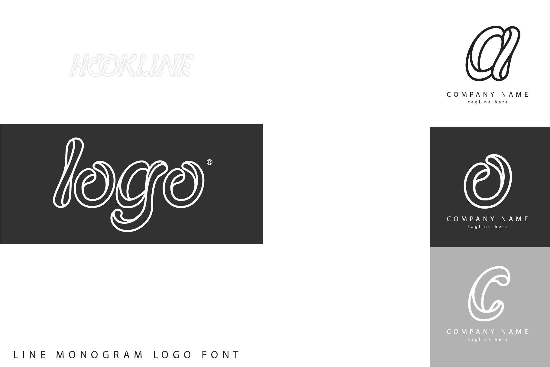 فونت آرم گرد HOOKLINE Monogram