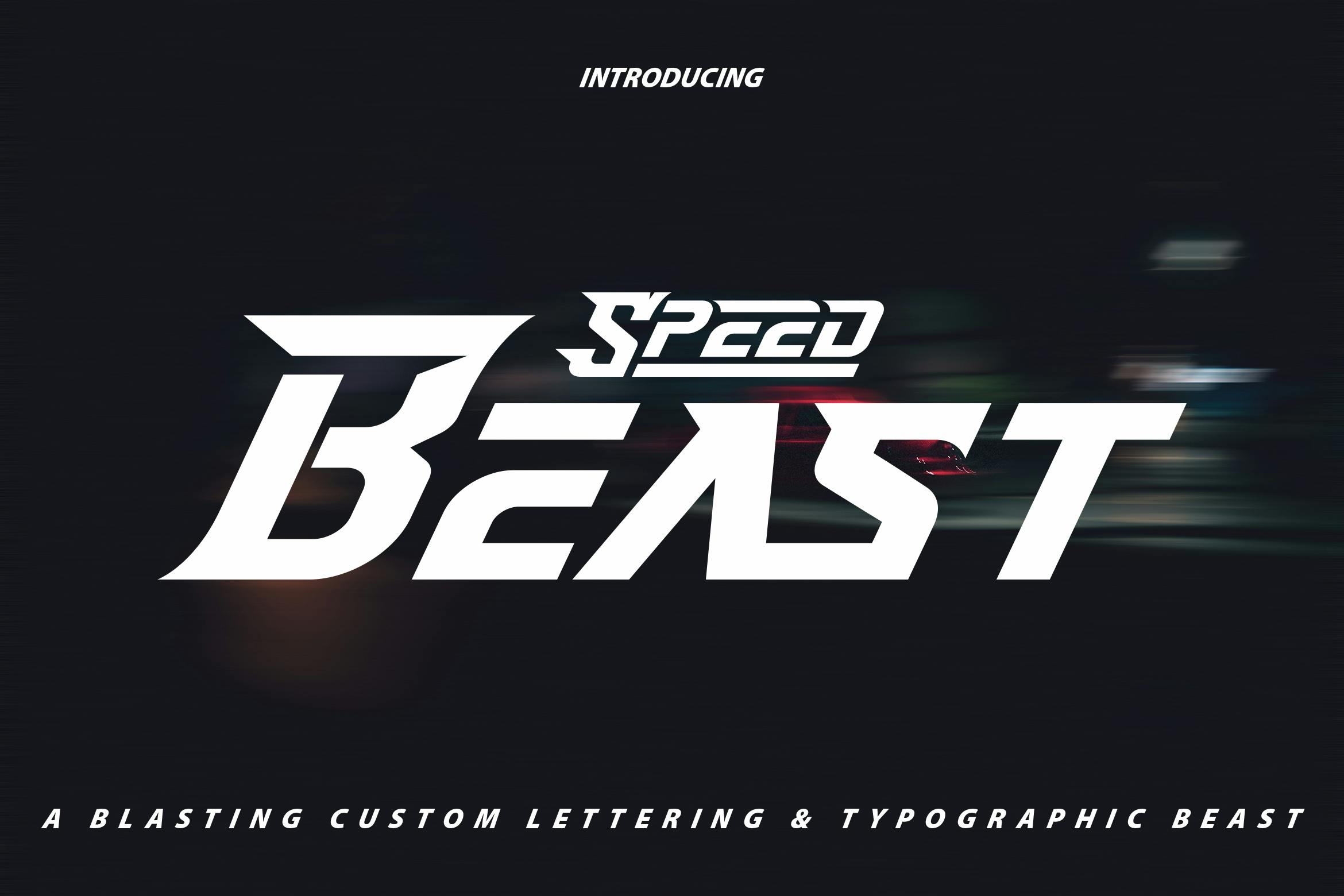 فونت تایفوگرافیک حروف سفارشی SpeedBeast