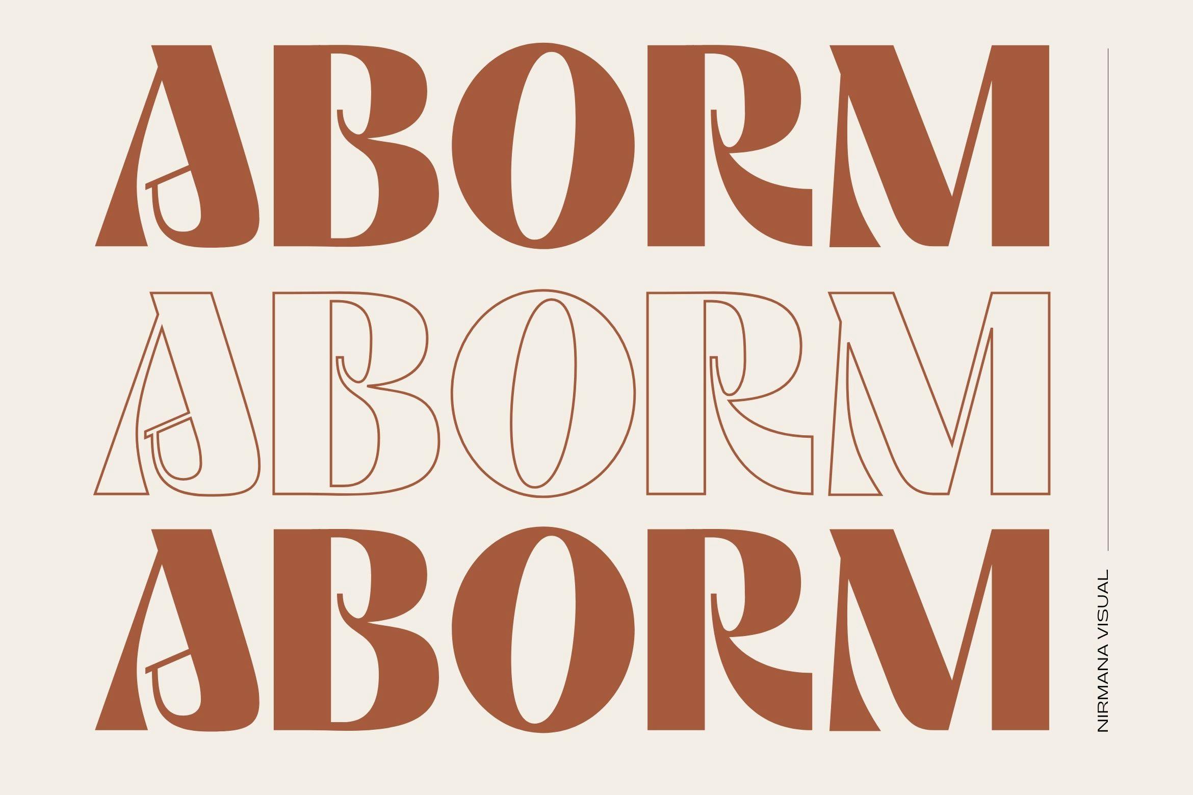فونت لوگوی Aborm