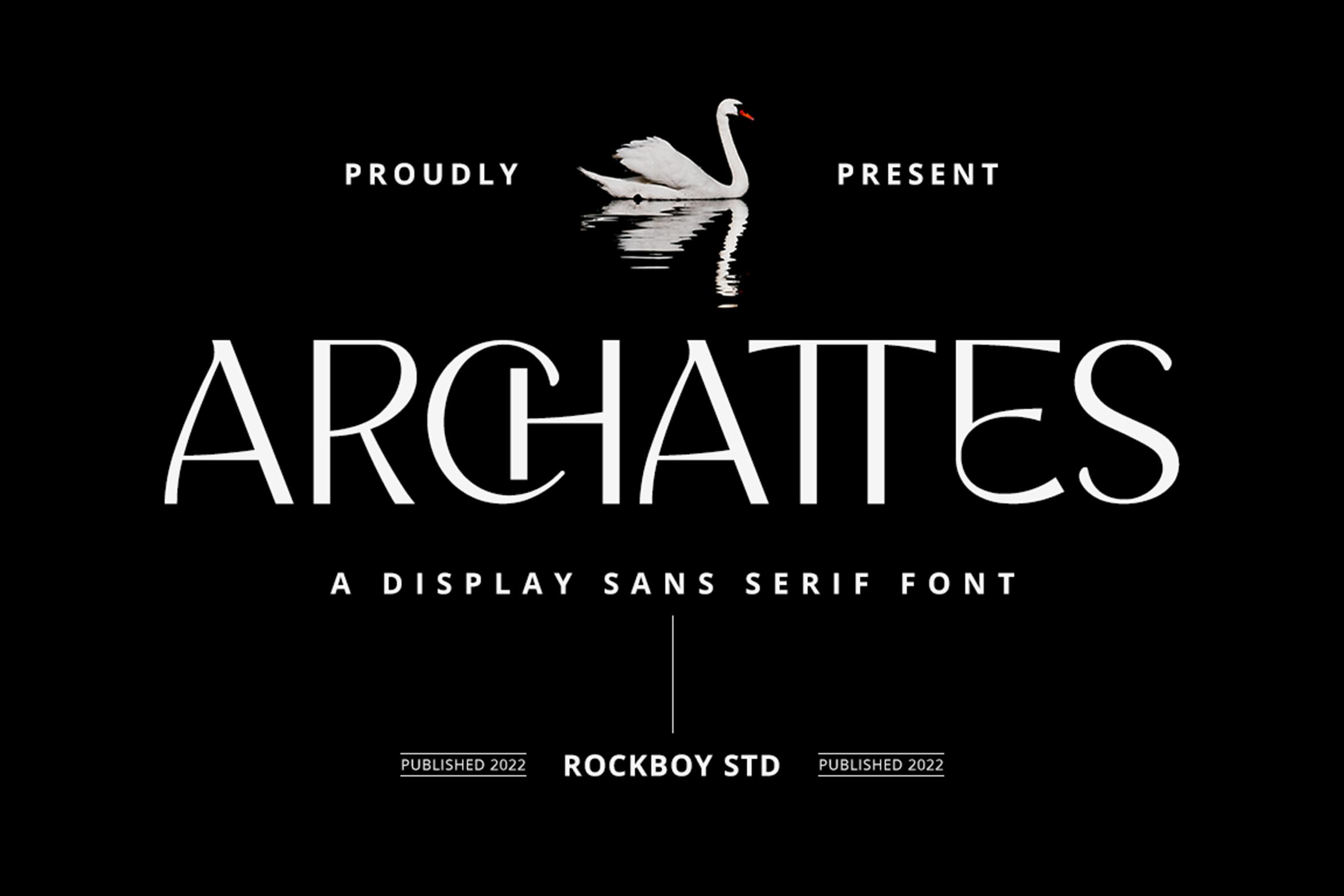 فونت لوگو Archattes