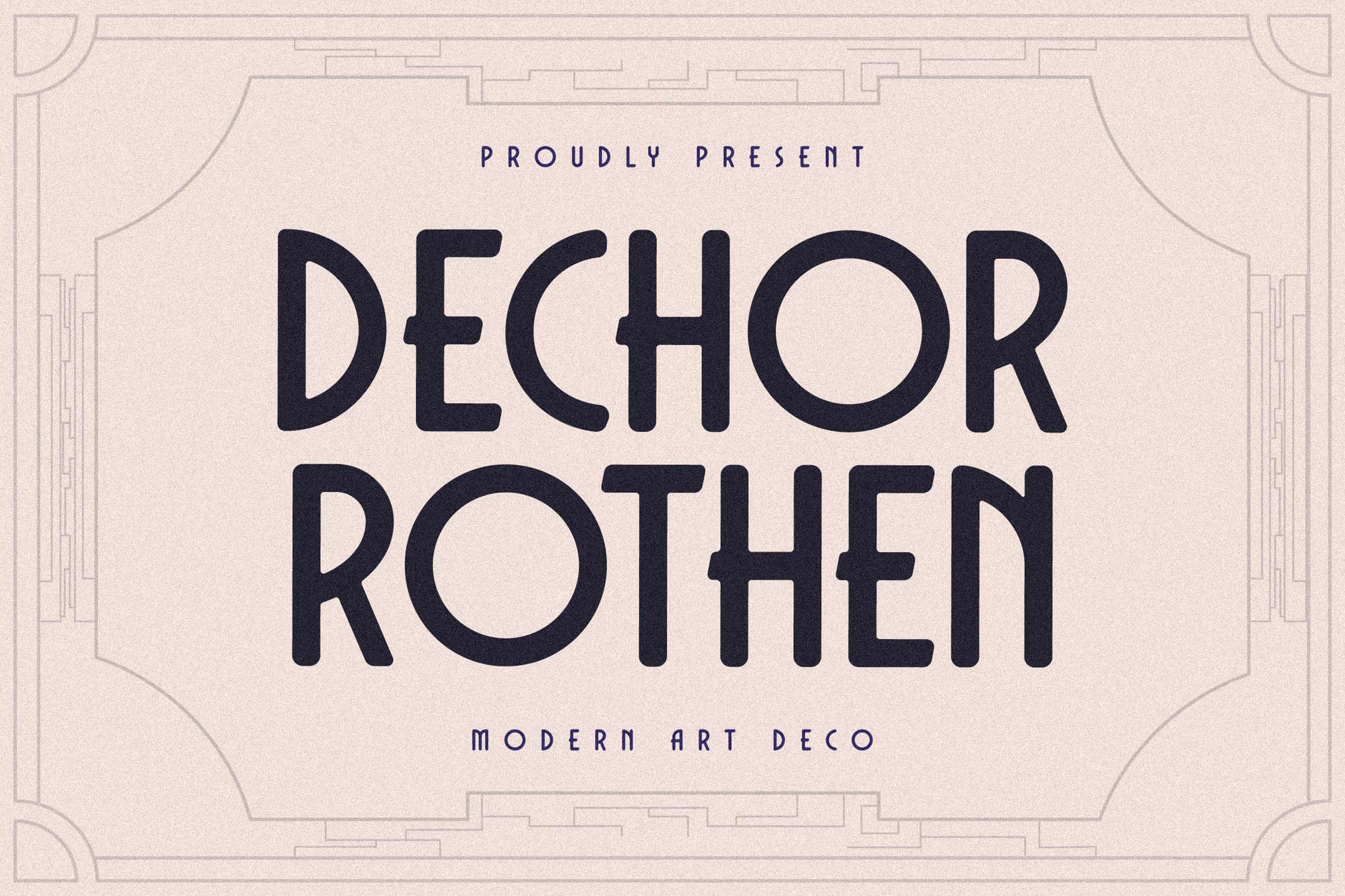 فونت Dechor Rothen Modern Art Deco