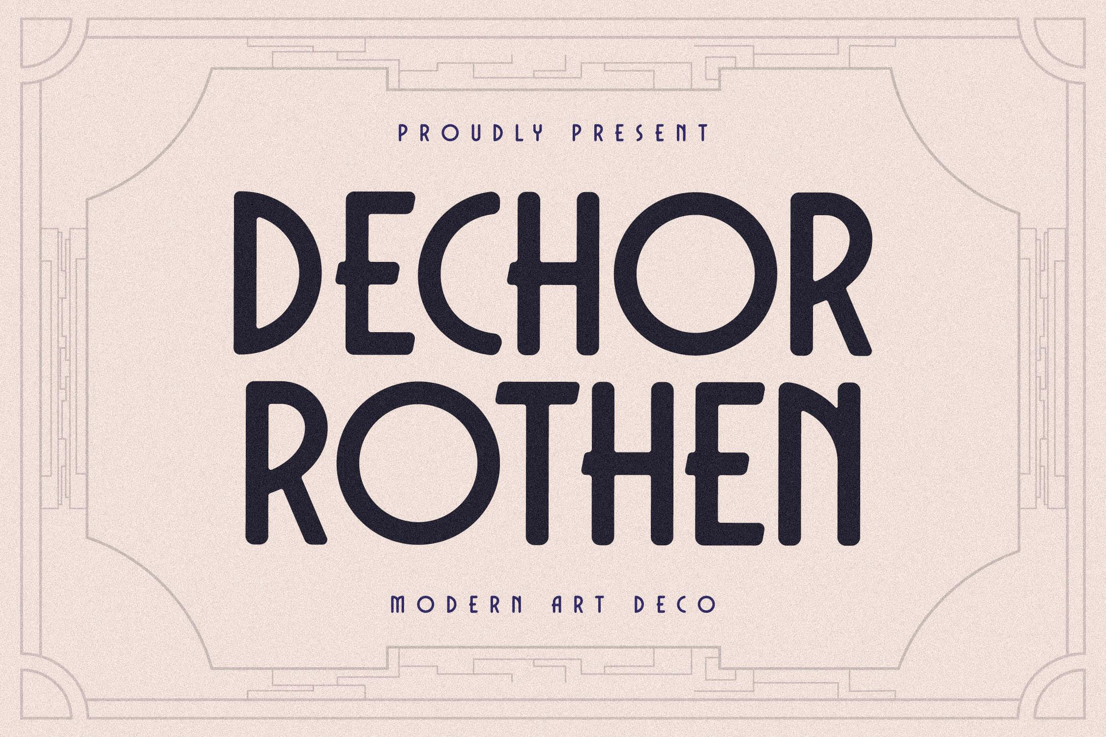 فونت Dechor Rothen Modern Art Deco