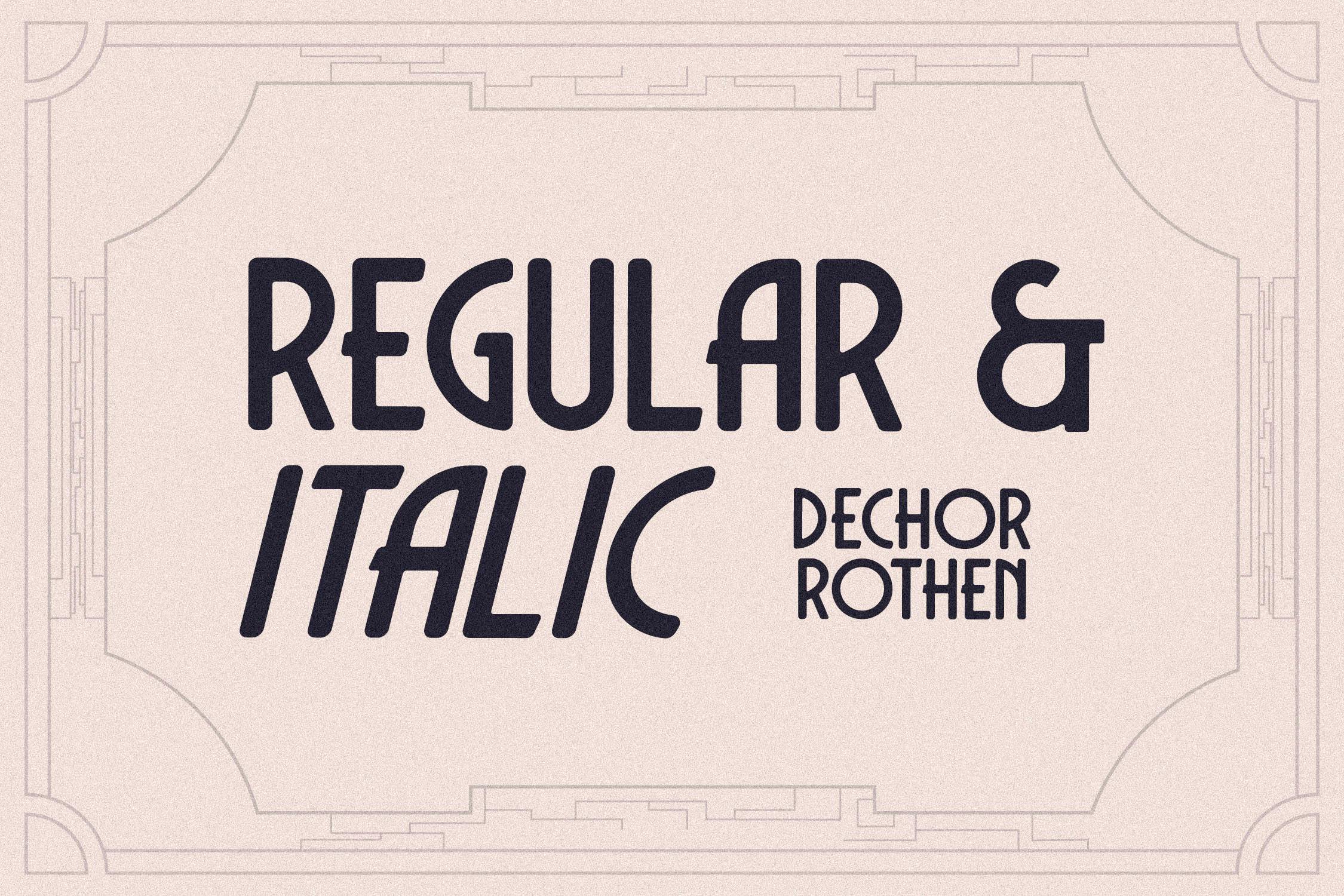 فونت Dechor Rothen Modern Art Deco