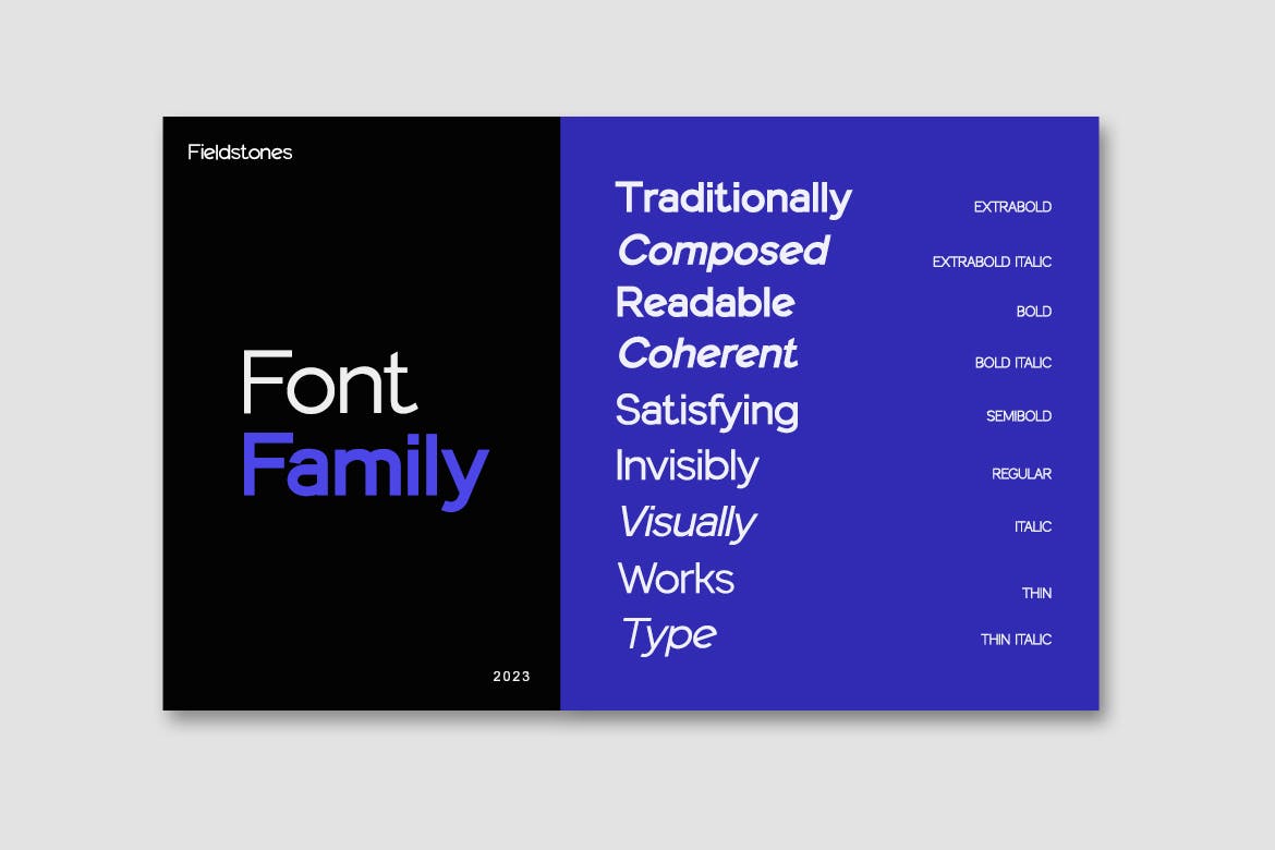 فونت خانوادگی Fieldstones Modern Sans Serif