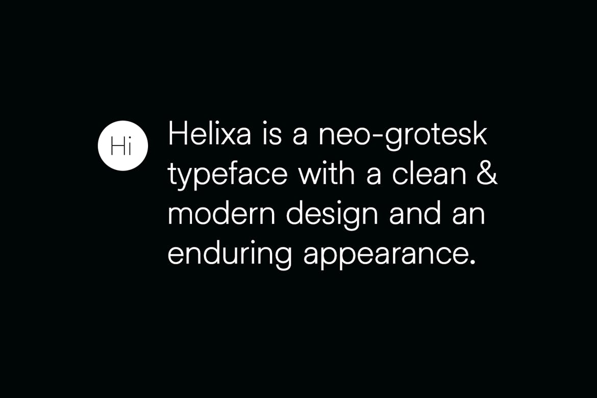 تایپ فیس Helixa Clean و Modern Sans Serif