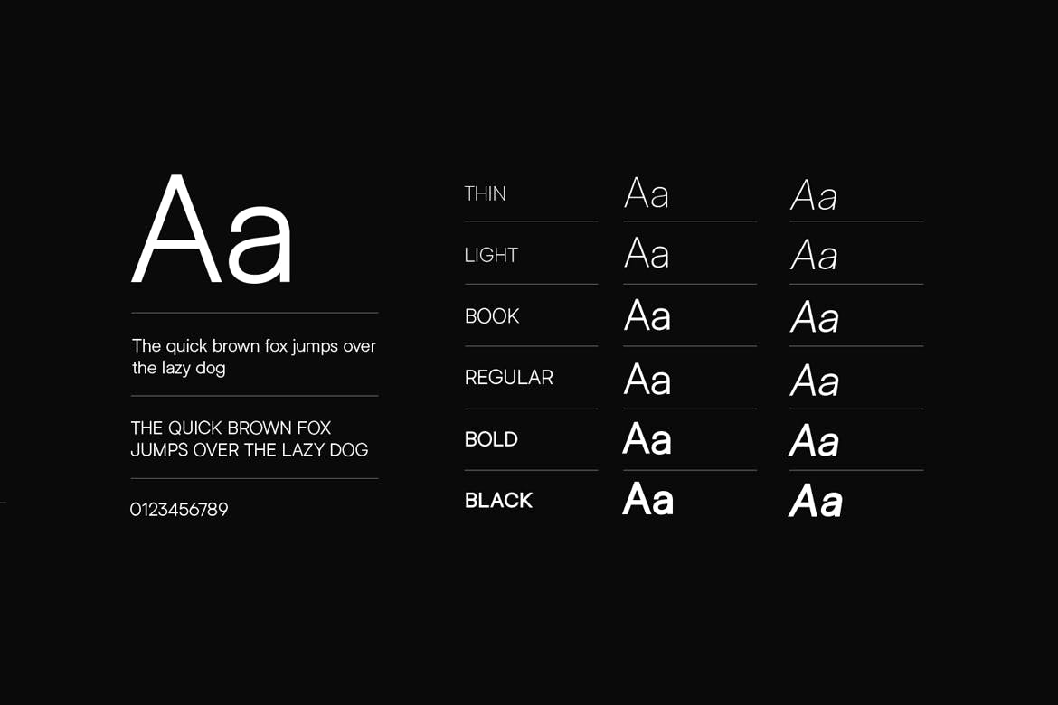 تایپ فیس Helixa Clean و Modern Sans Serif