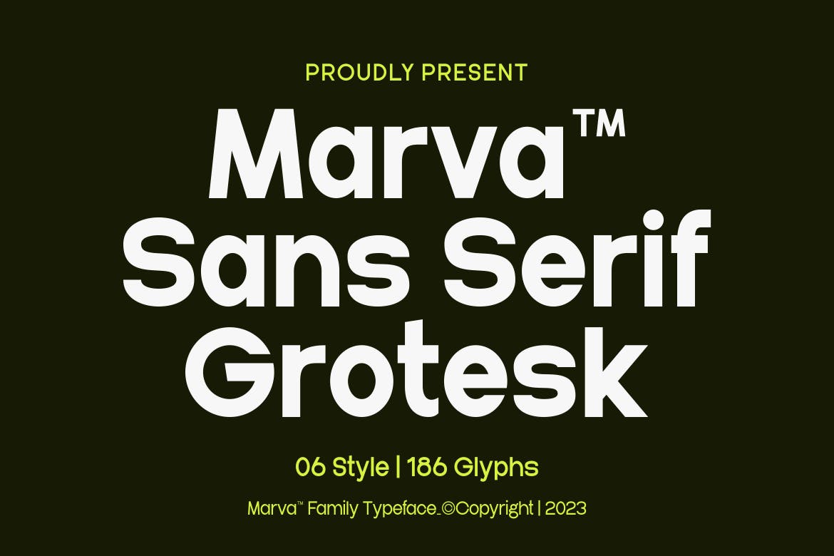 فونت Marva A Modern Sans Family