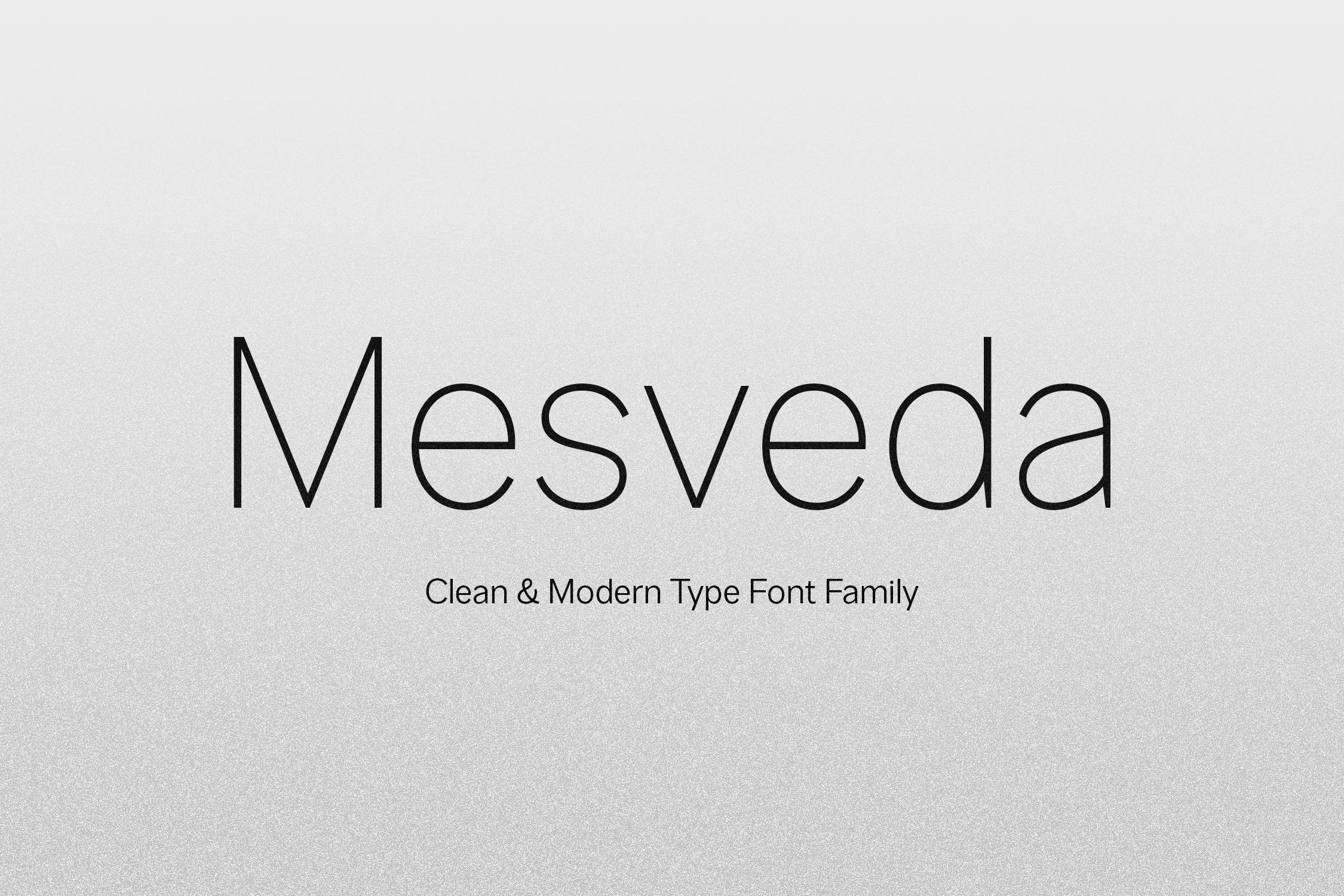 فونت تایپ مدرن تمیز Mesveda