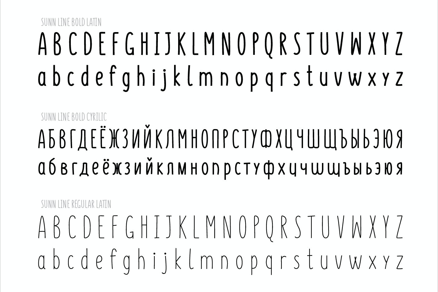 SUNN Line Extended Font