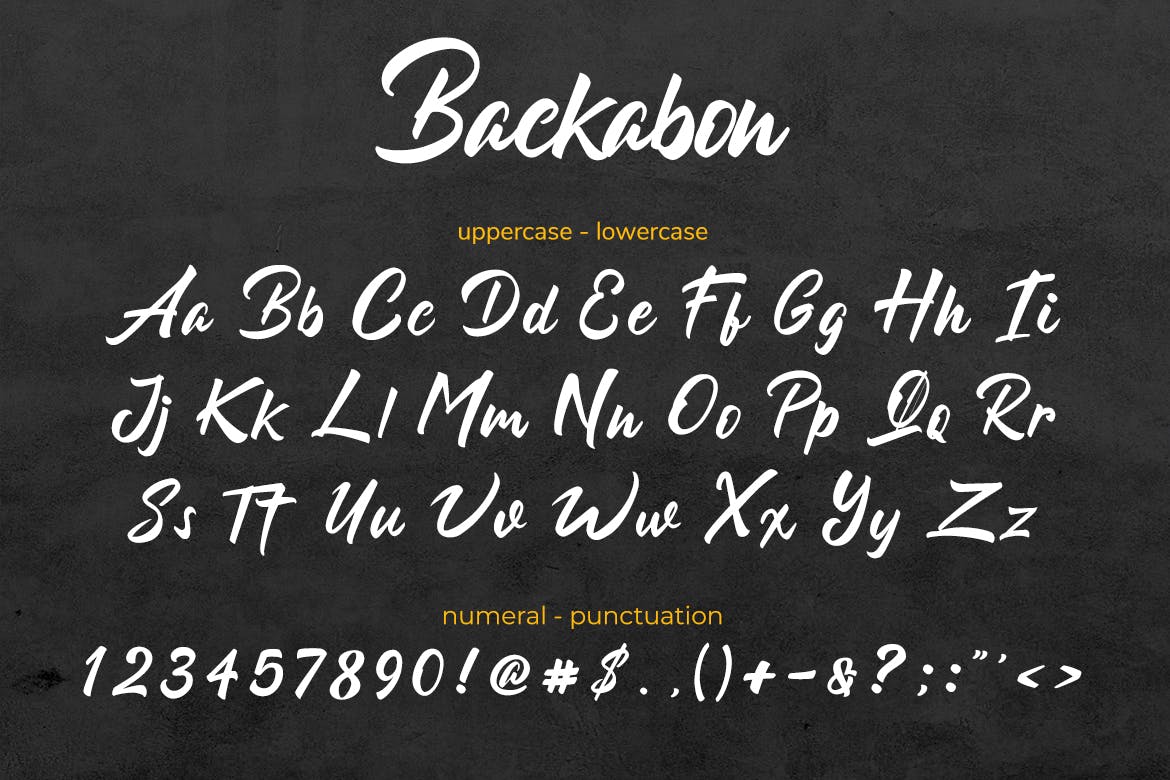 فونت حروف دستی Backabon