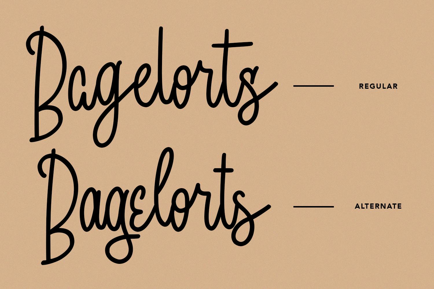 قلم اسکریپت دست نویس Bagelorts