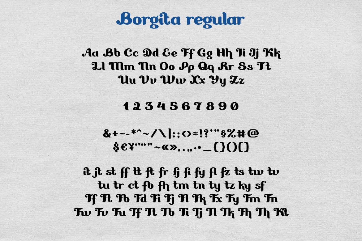 قلم خوشنویسی Borgita Script