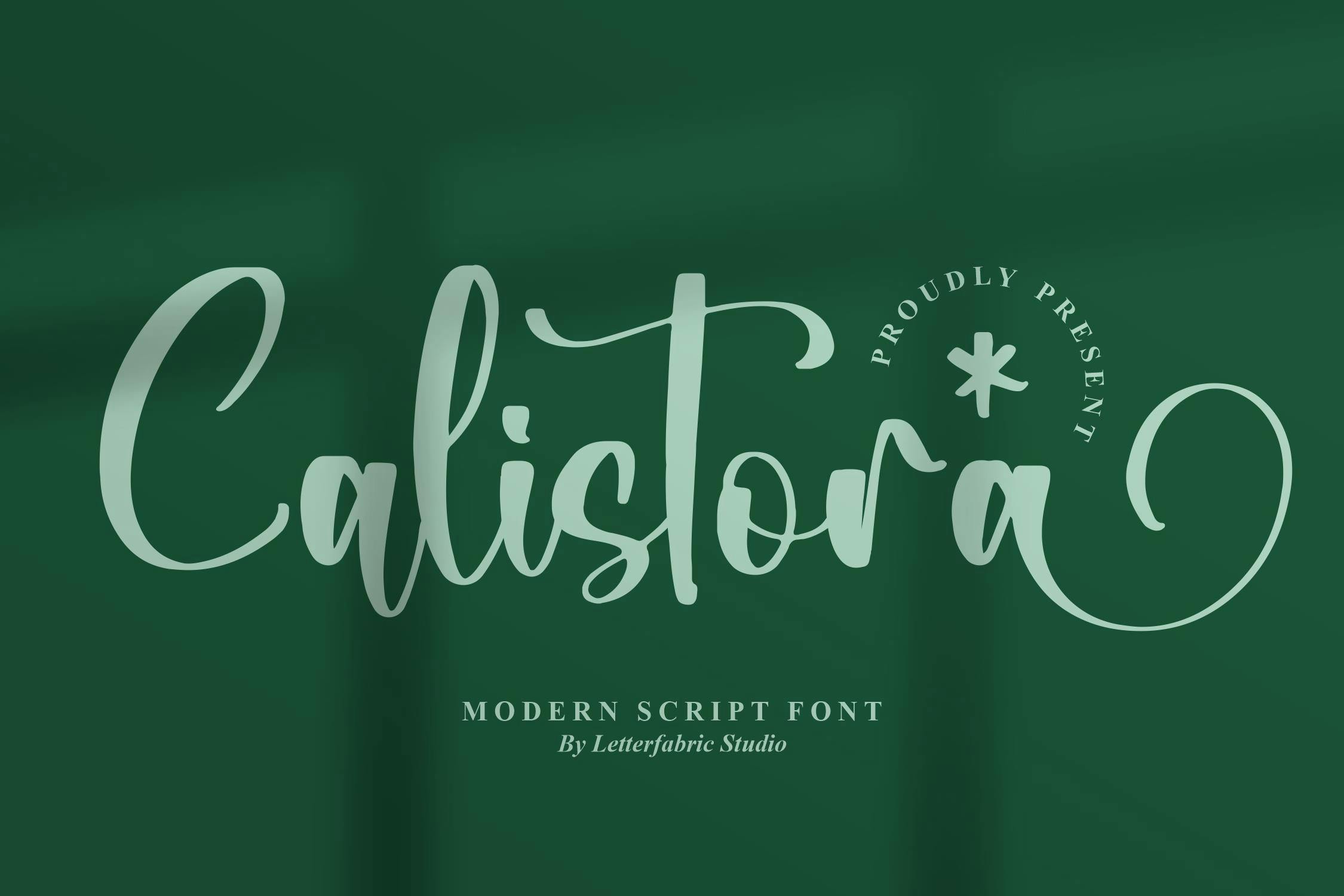 قلم اسکریپت مدرن Calistora