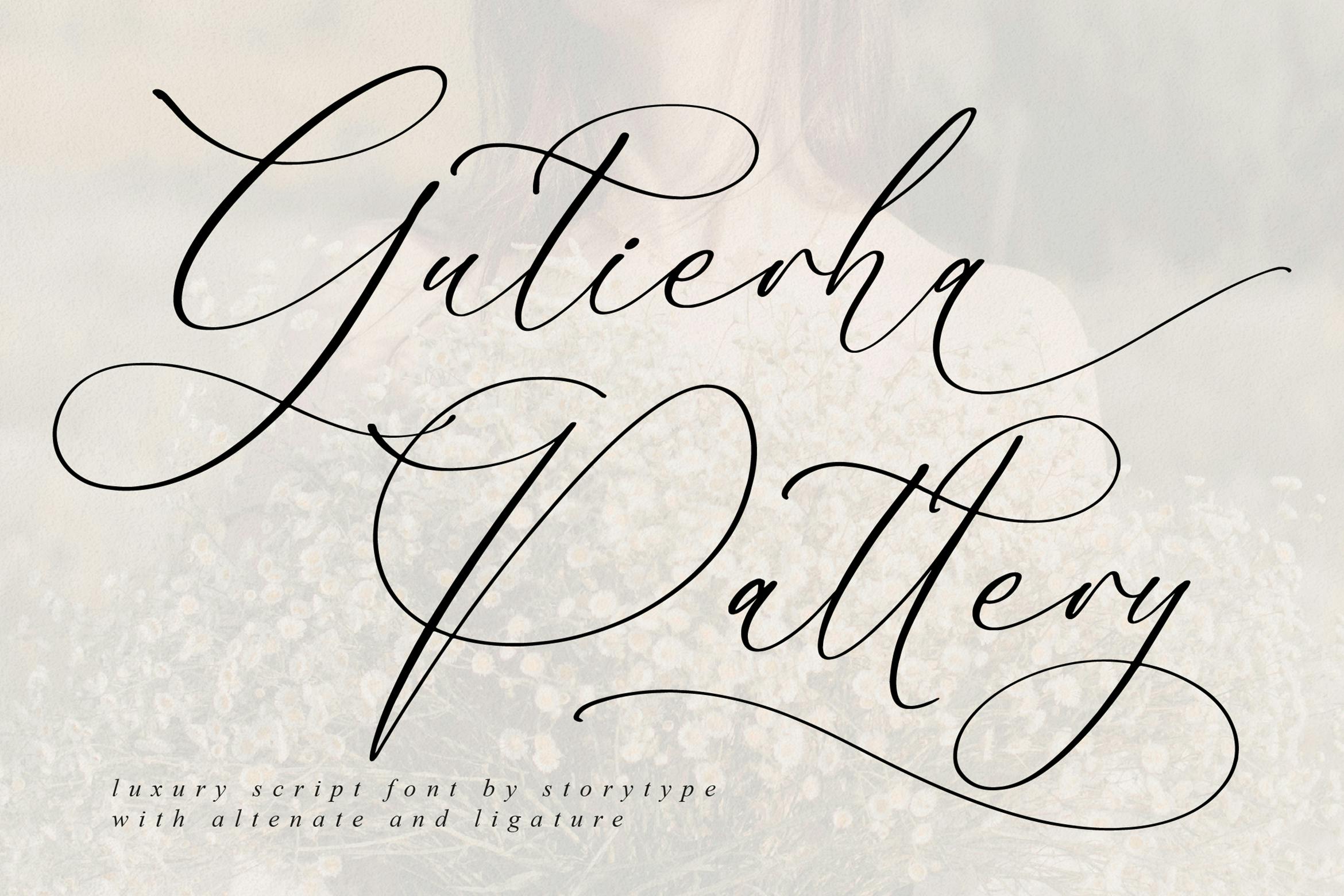 فونت اسکریپت لوکس Gutierha Pattery