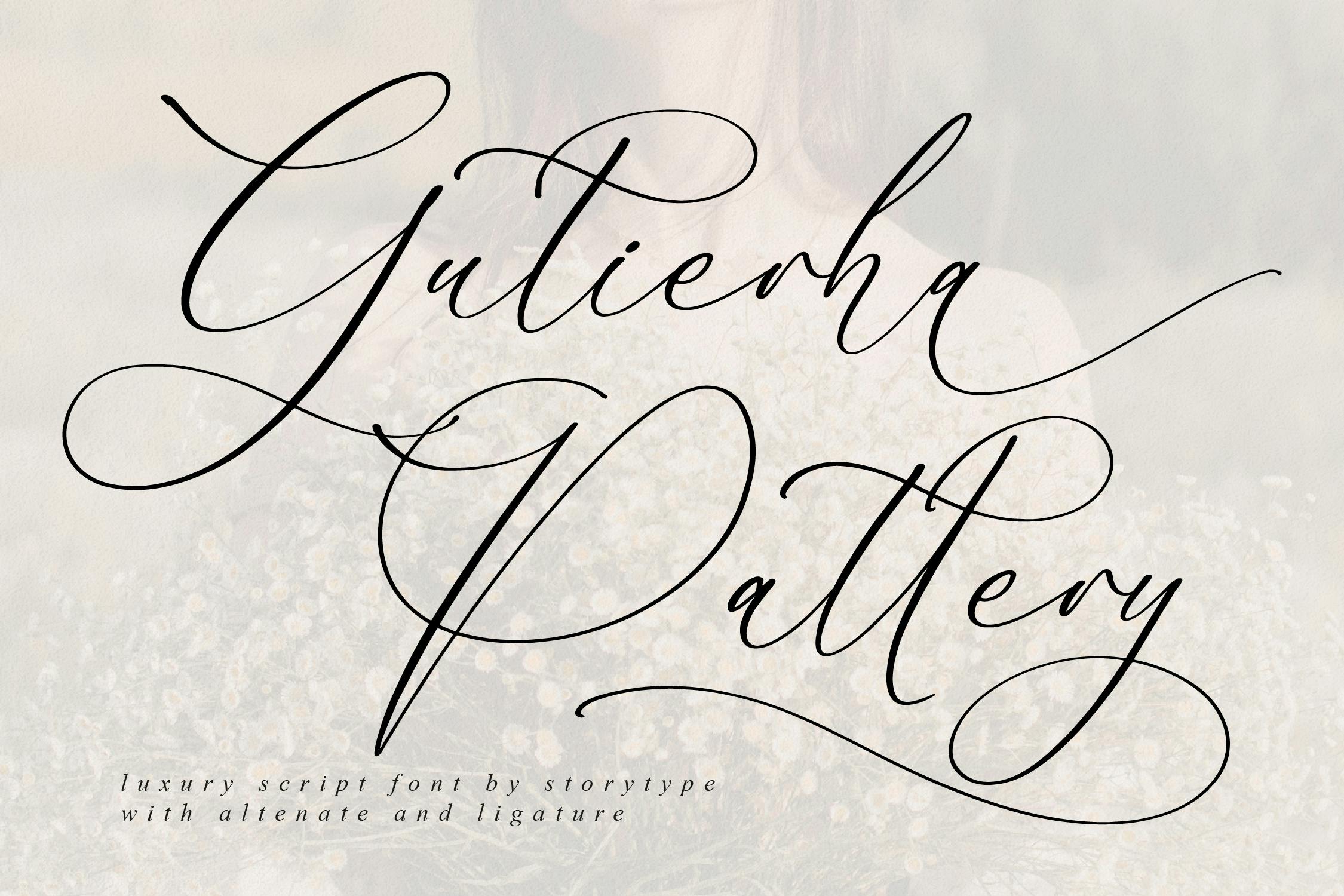 فونت اسکریپت لوکس Gutierha Pattery