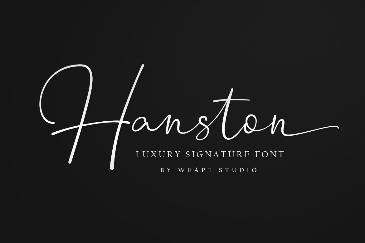 فونت امضای لوکس Hanston