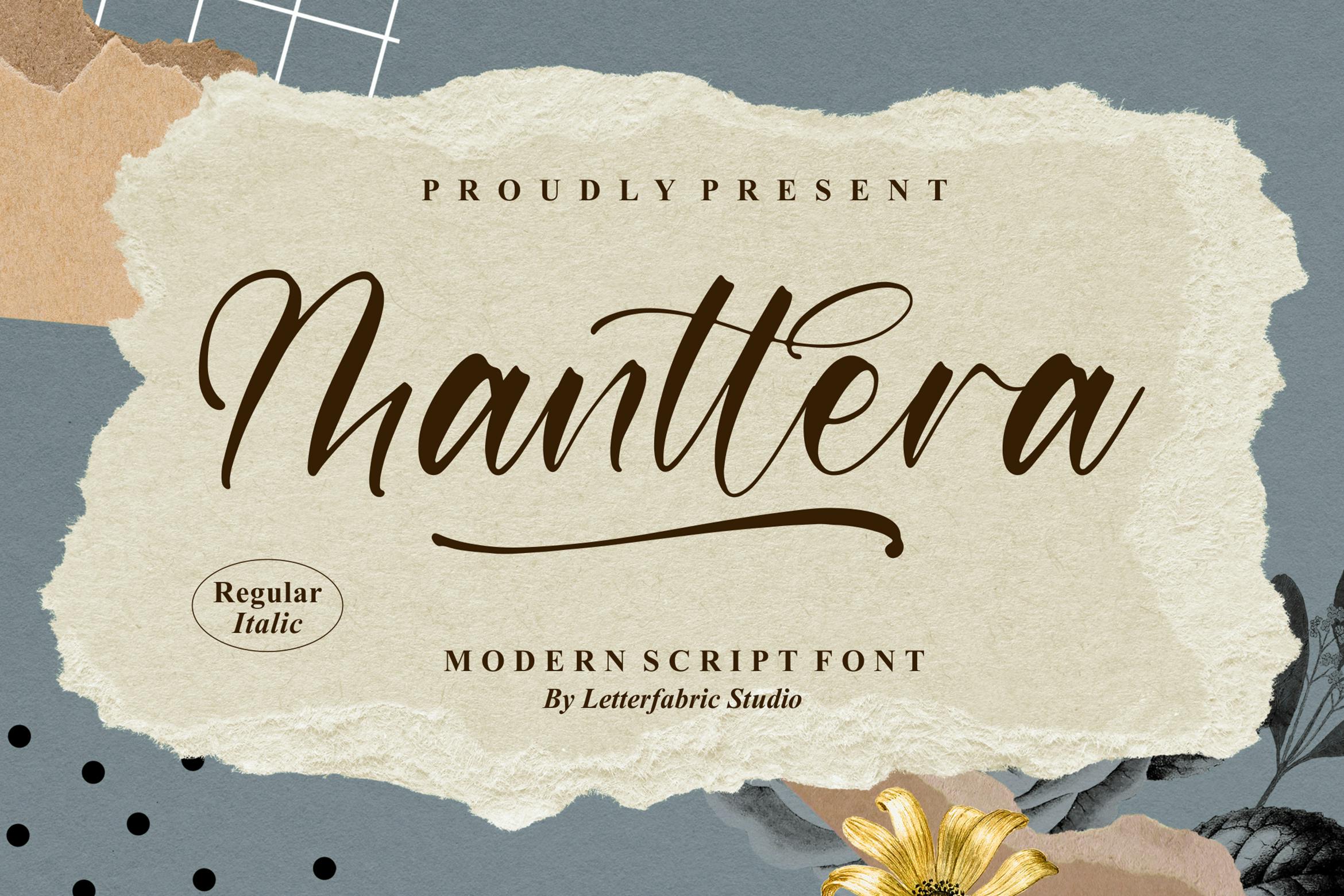 قلم اسکریپت مدرن Manttera