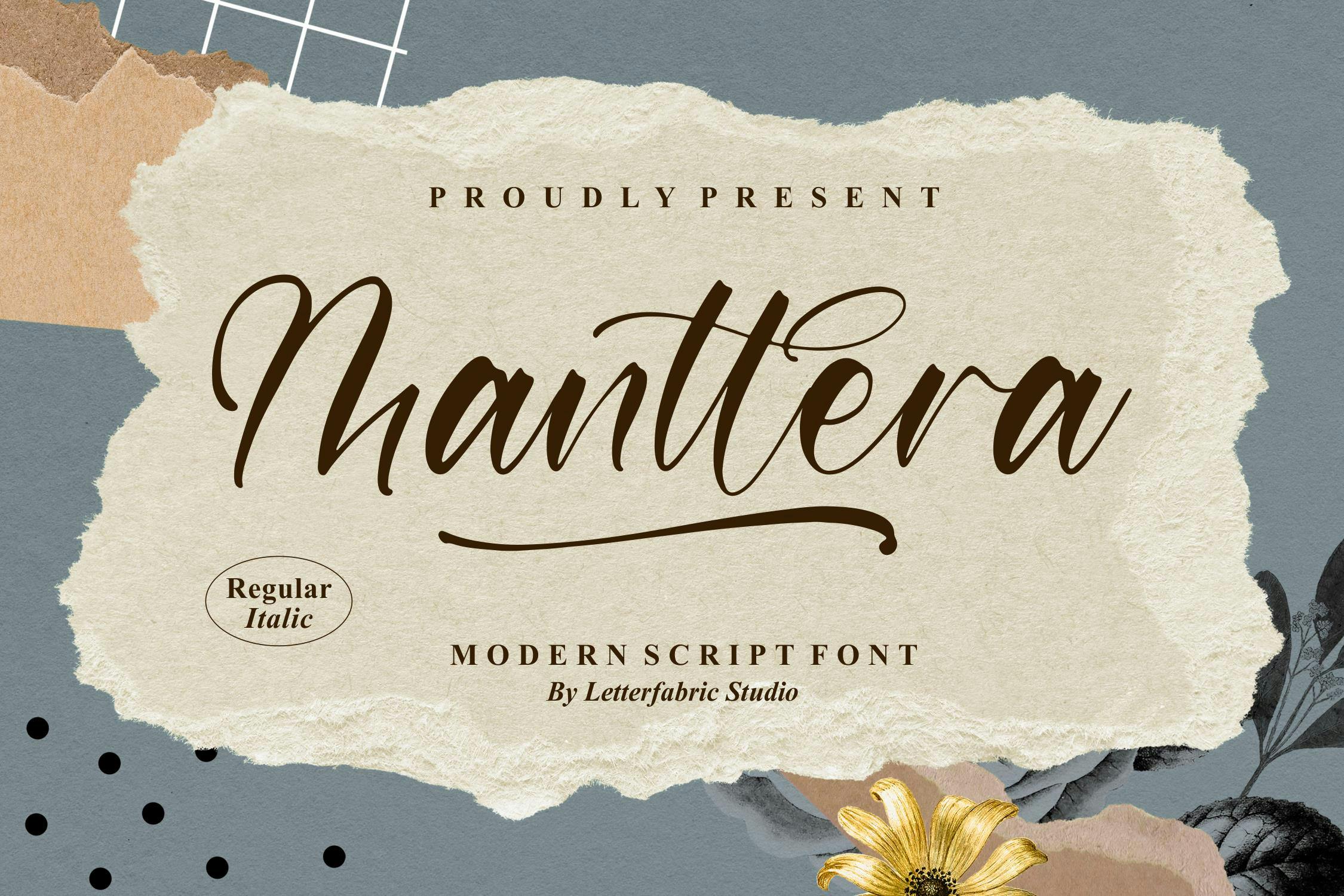 قلم اسکریپت مدرن Manttera