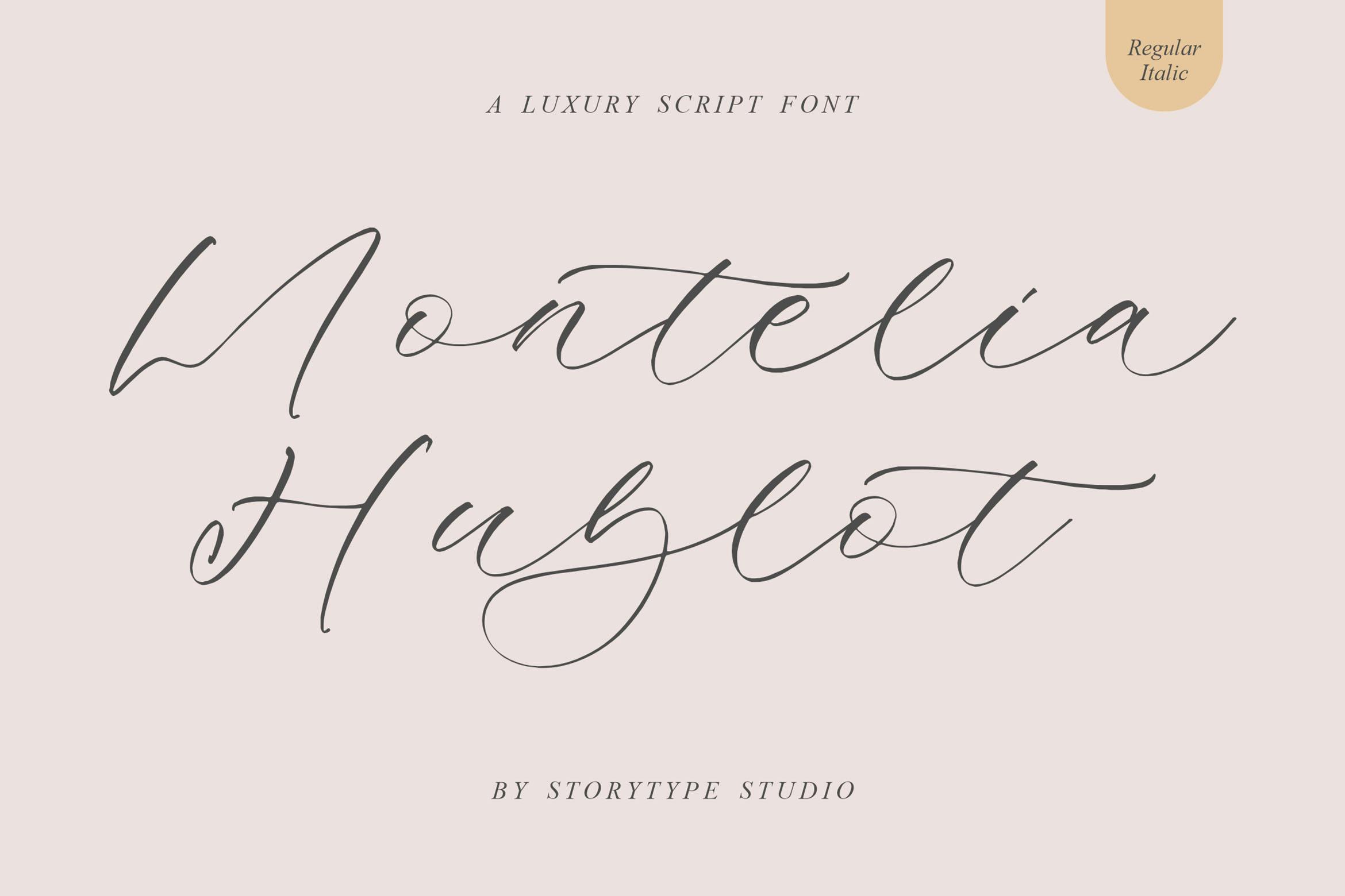 Montelia Hublot A Luxury Script Font