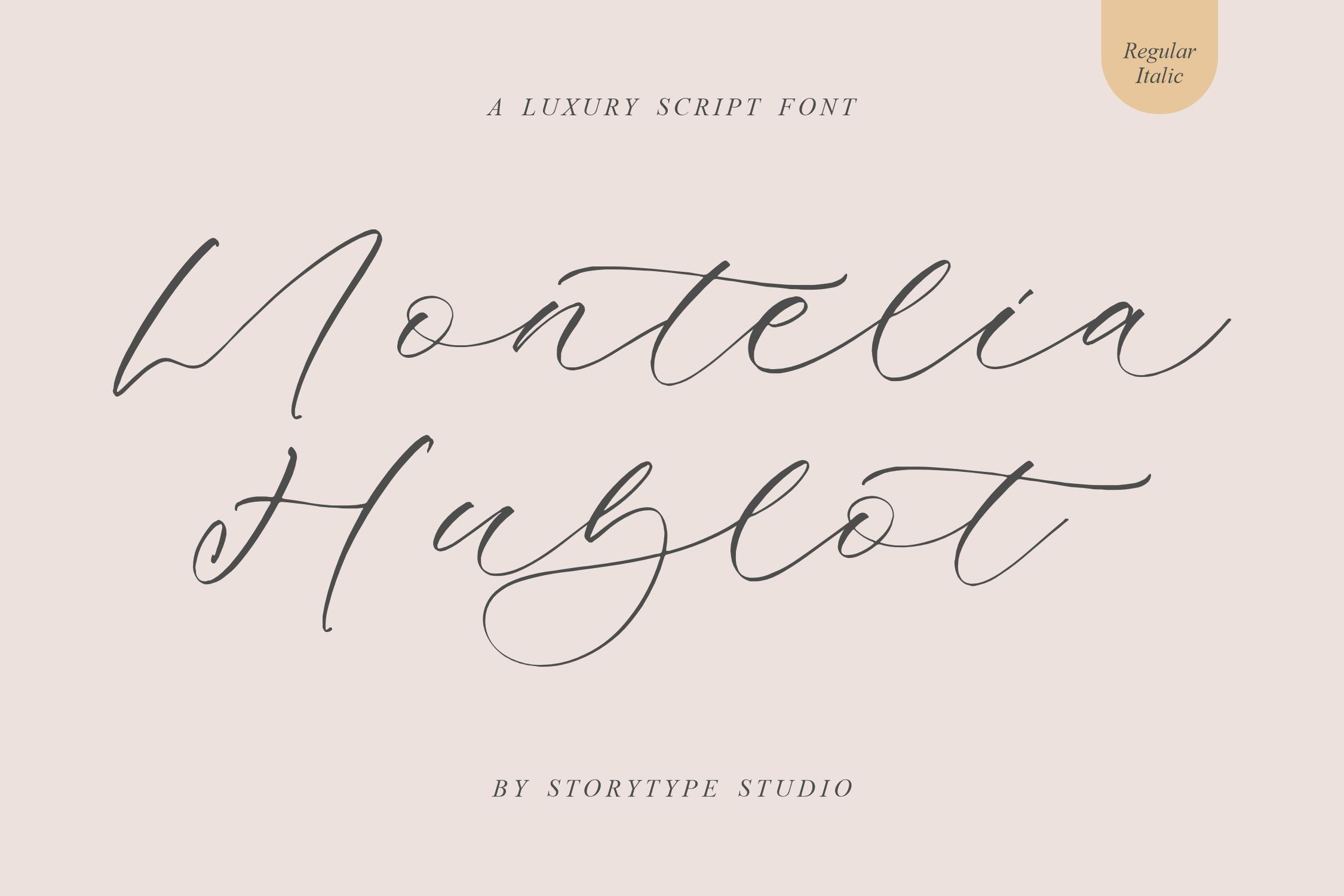 Montelia Hublot A Luxury Script Font