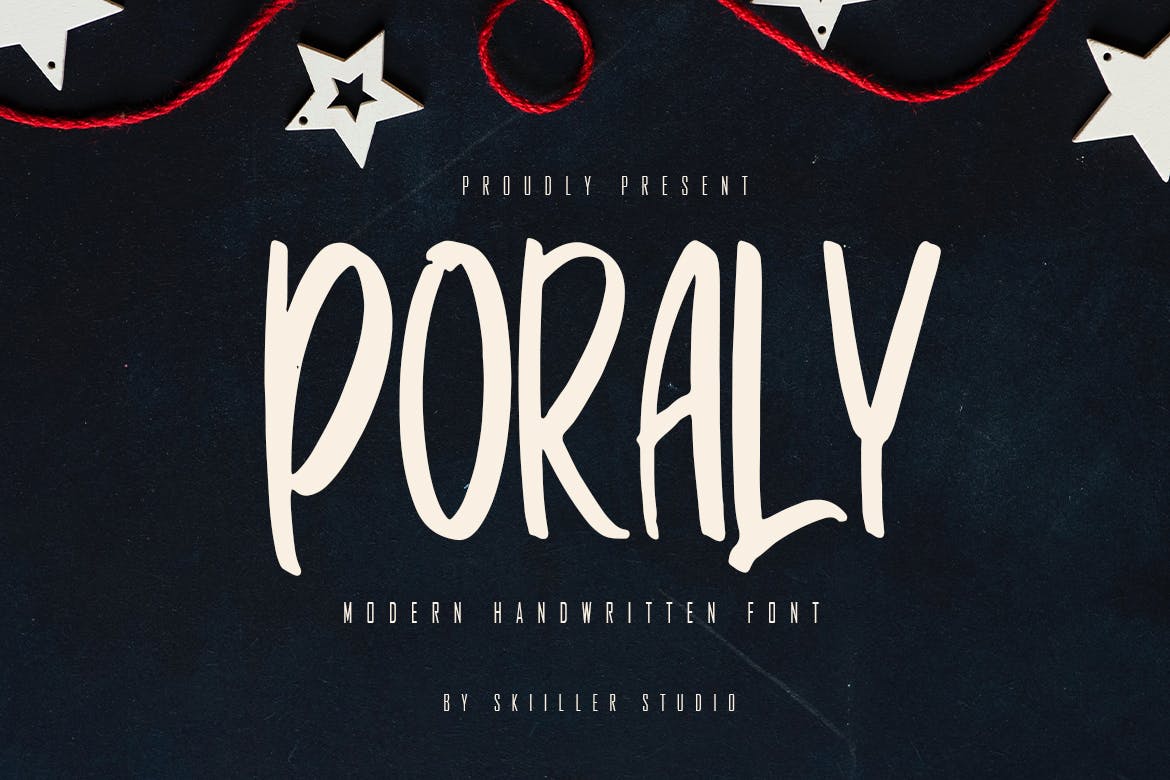 فونت دست نویس مدرن Poraly