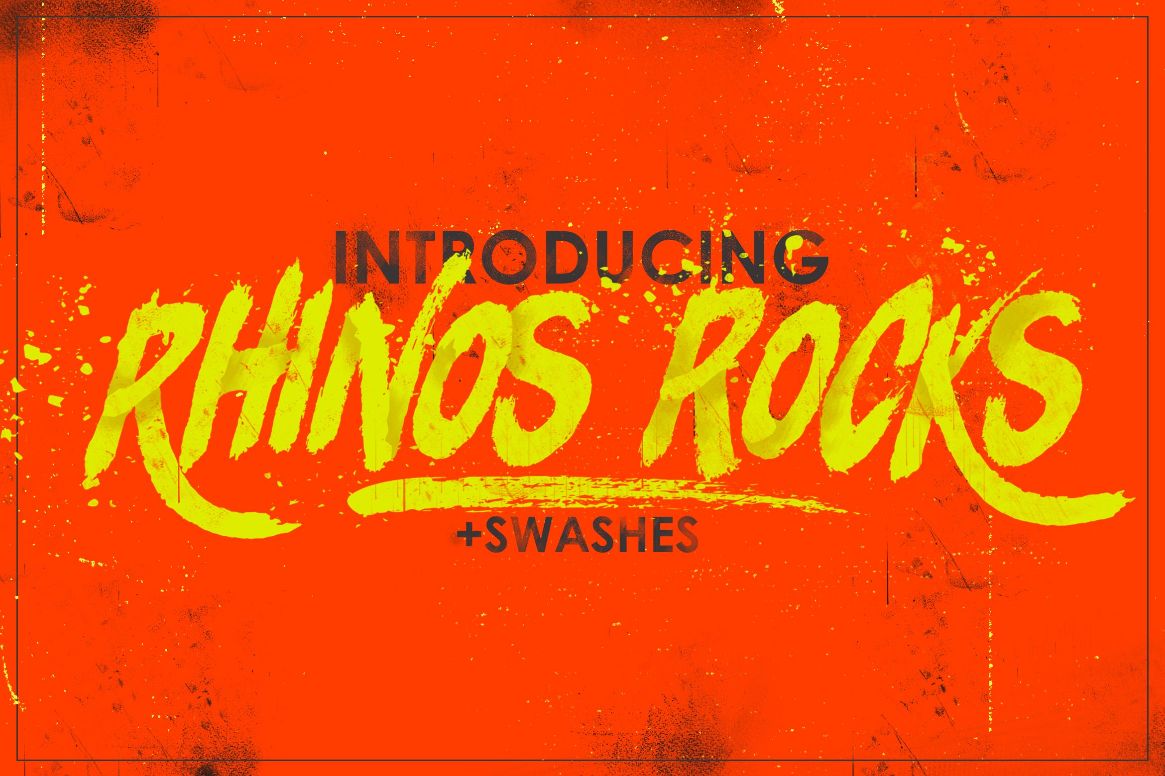 فونت براش Rhinos Rocks
