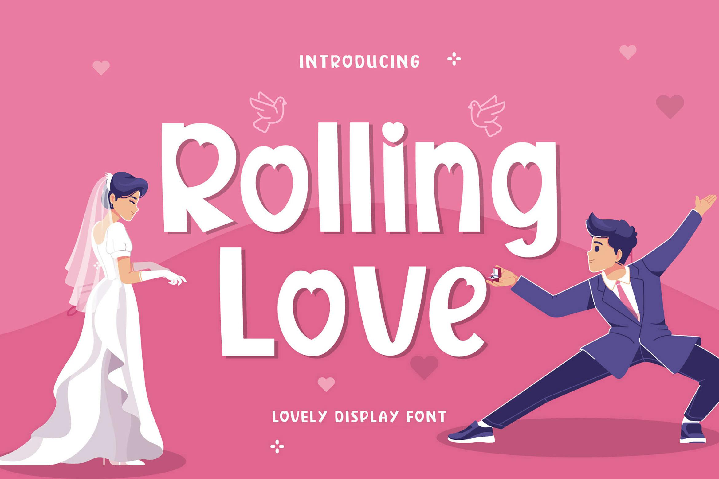 فونت نمایش Rolling Love Handcraft