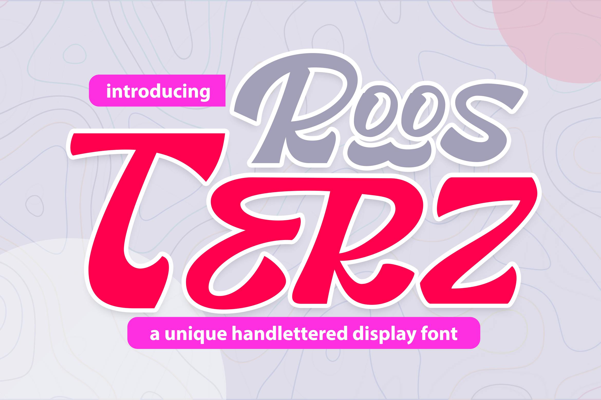 Roosterz Unique Handlettered Display Font