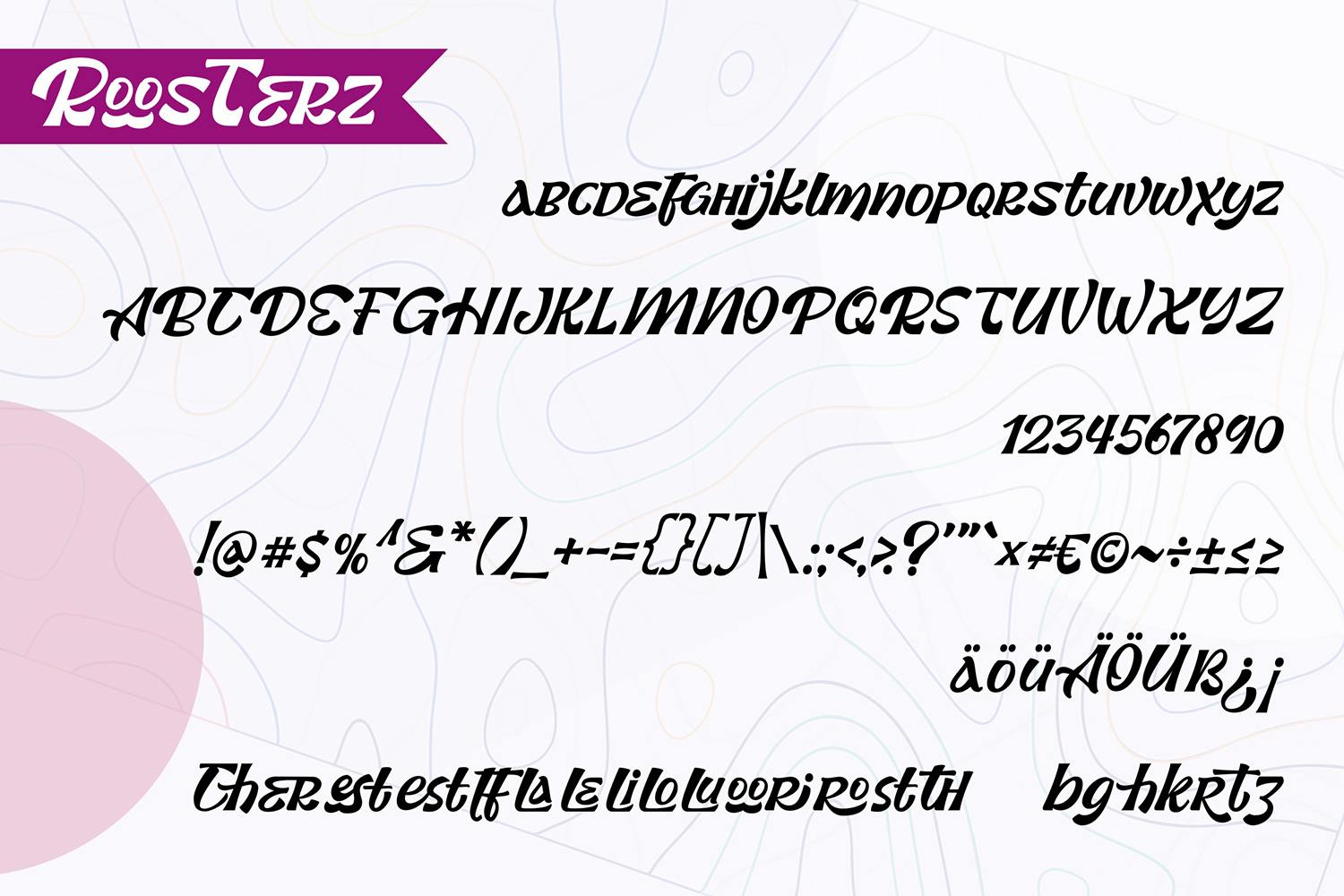 Roosterz Unique Handlettered Display Font