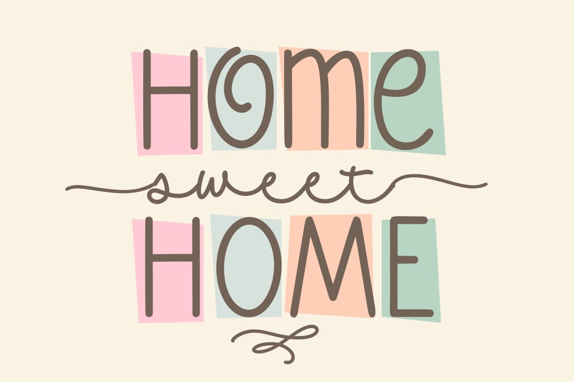 Slowly Lovely Duo A Crafted Duo Font