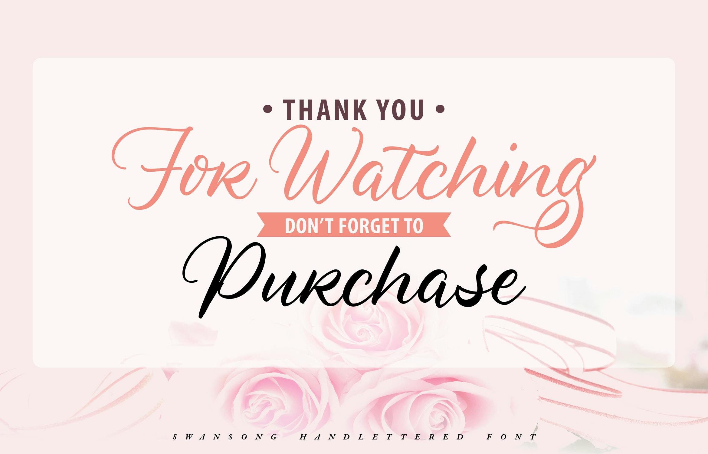 Swansong Handlettered Script Font