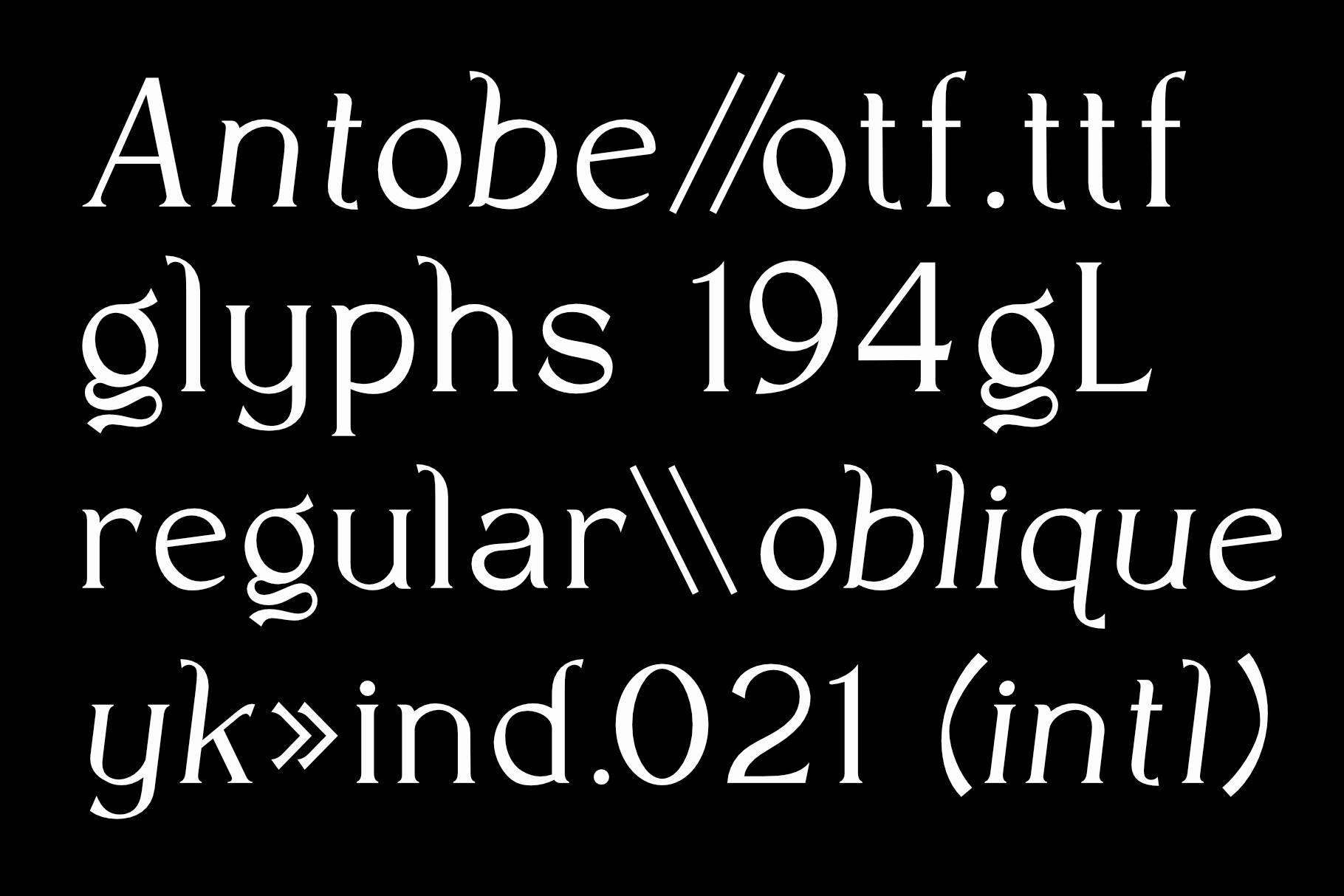 Antobe Modern Serif