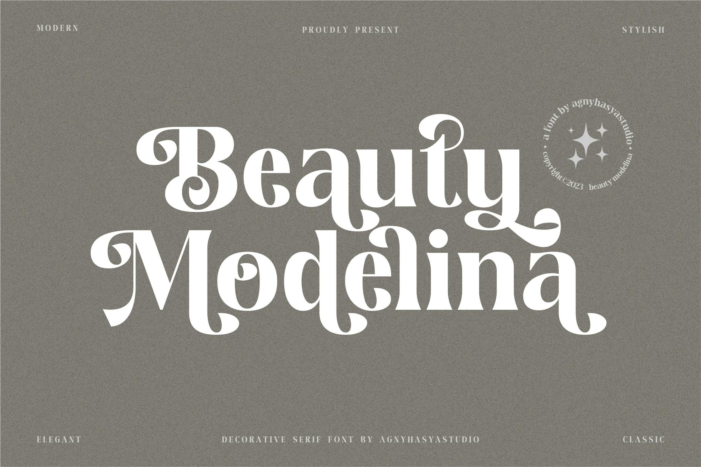 Beauty Modelina یک سریف مدرن شیک