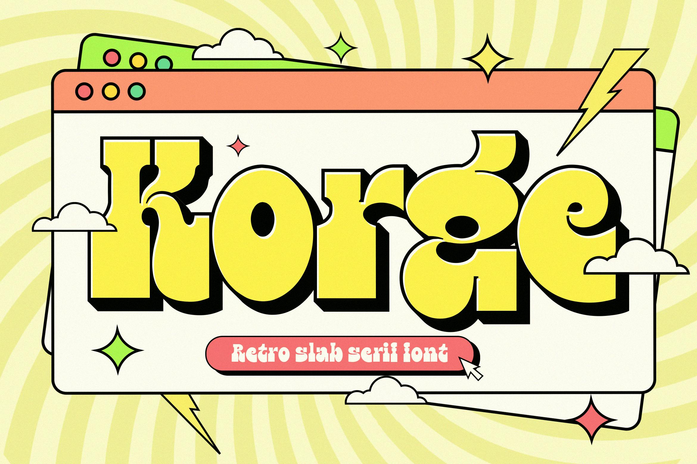 فونت لوگوی Korge Bold Slab Serif