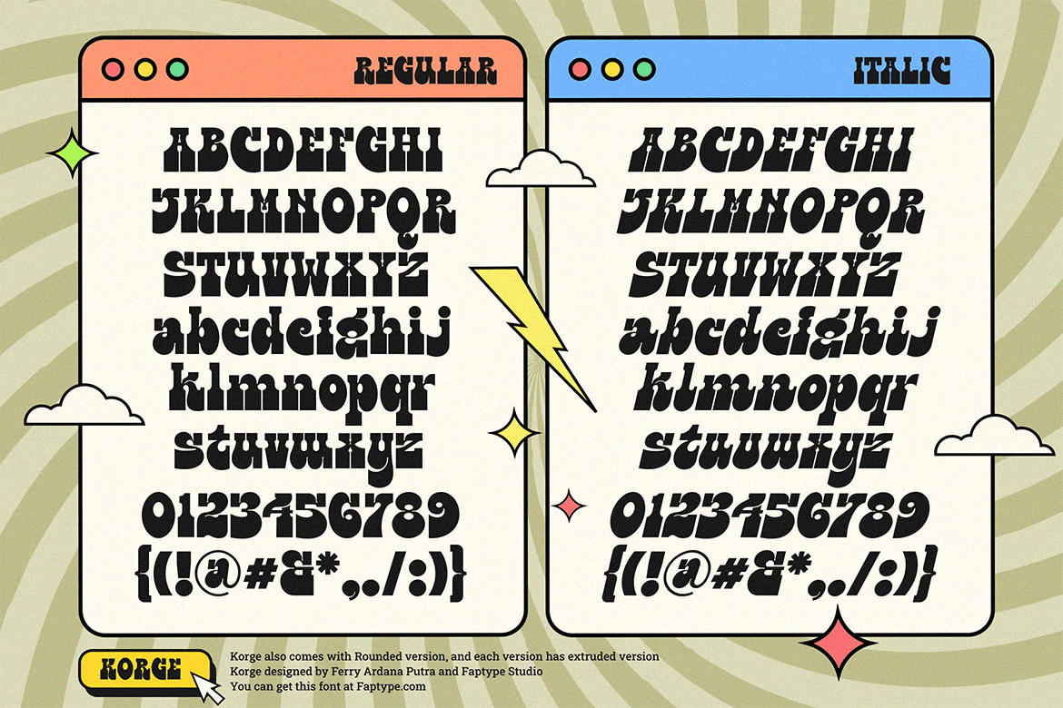 فونت لوگوی Korge Bold Slab Serif