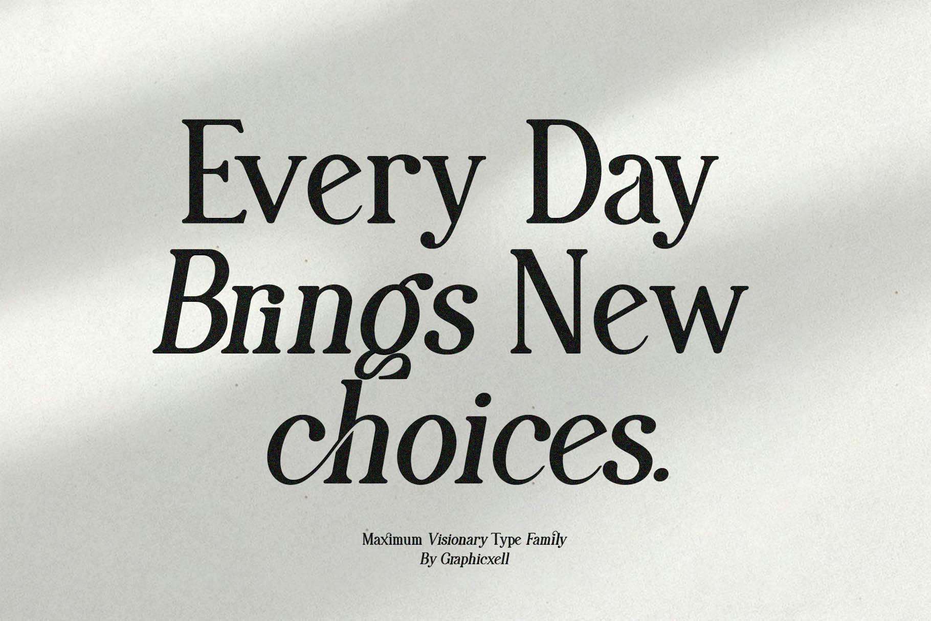 حداکثر فونت Serif Elegant Family Visionary