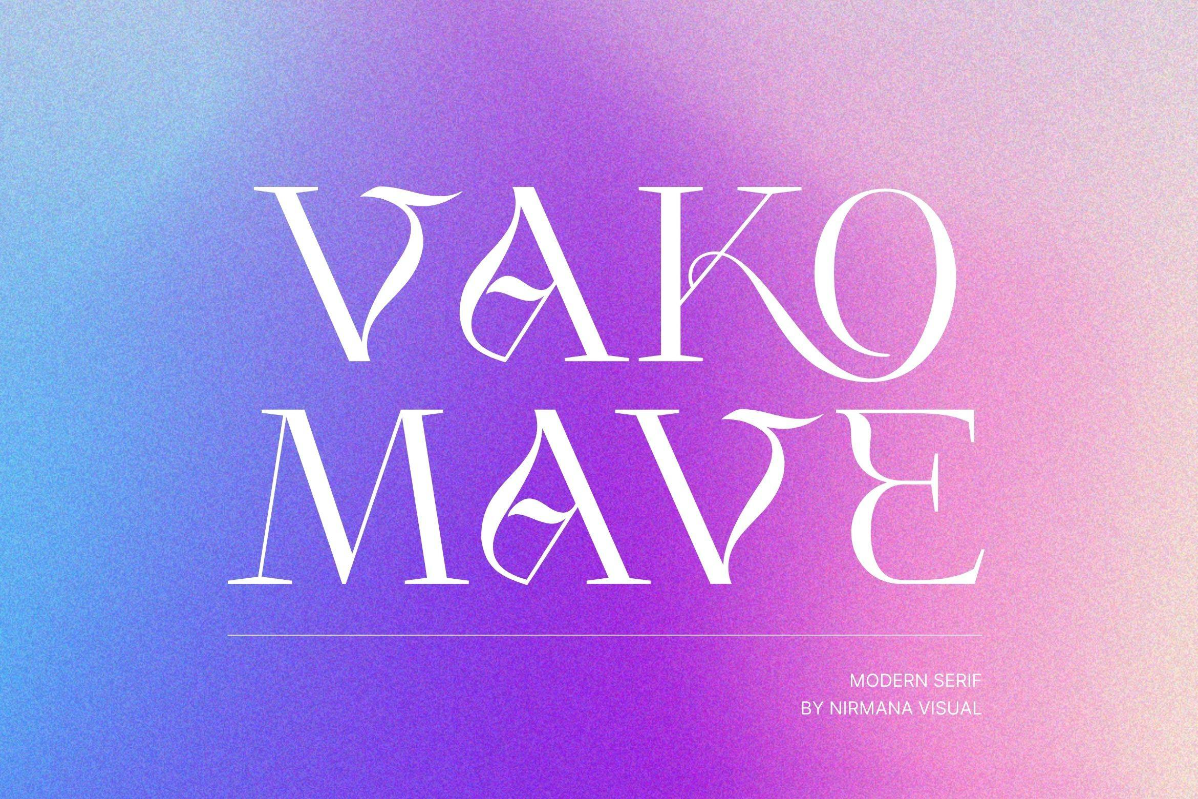 فونت لوگو Vako Mave