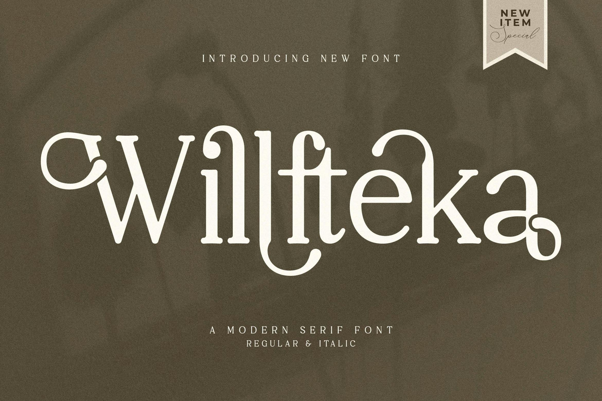 فونت Willfteka A Modern Serif