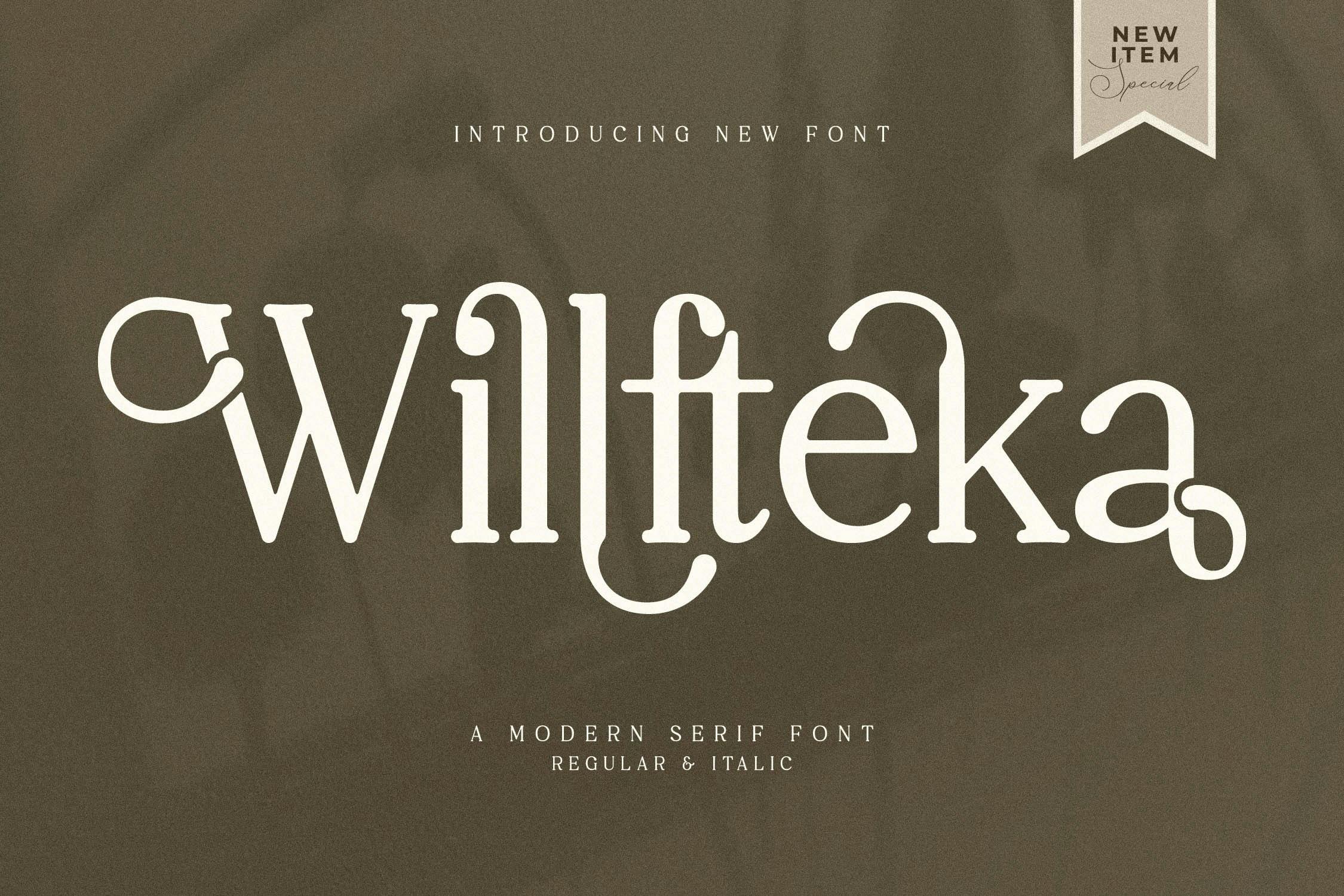 فونت Willfteka A Modern Serif