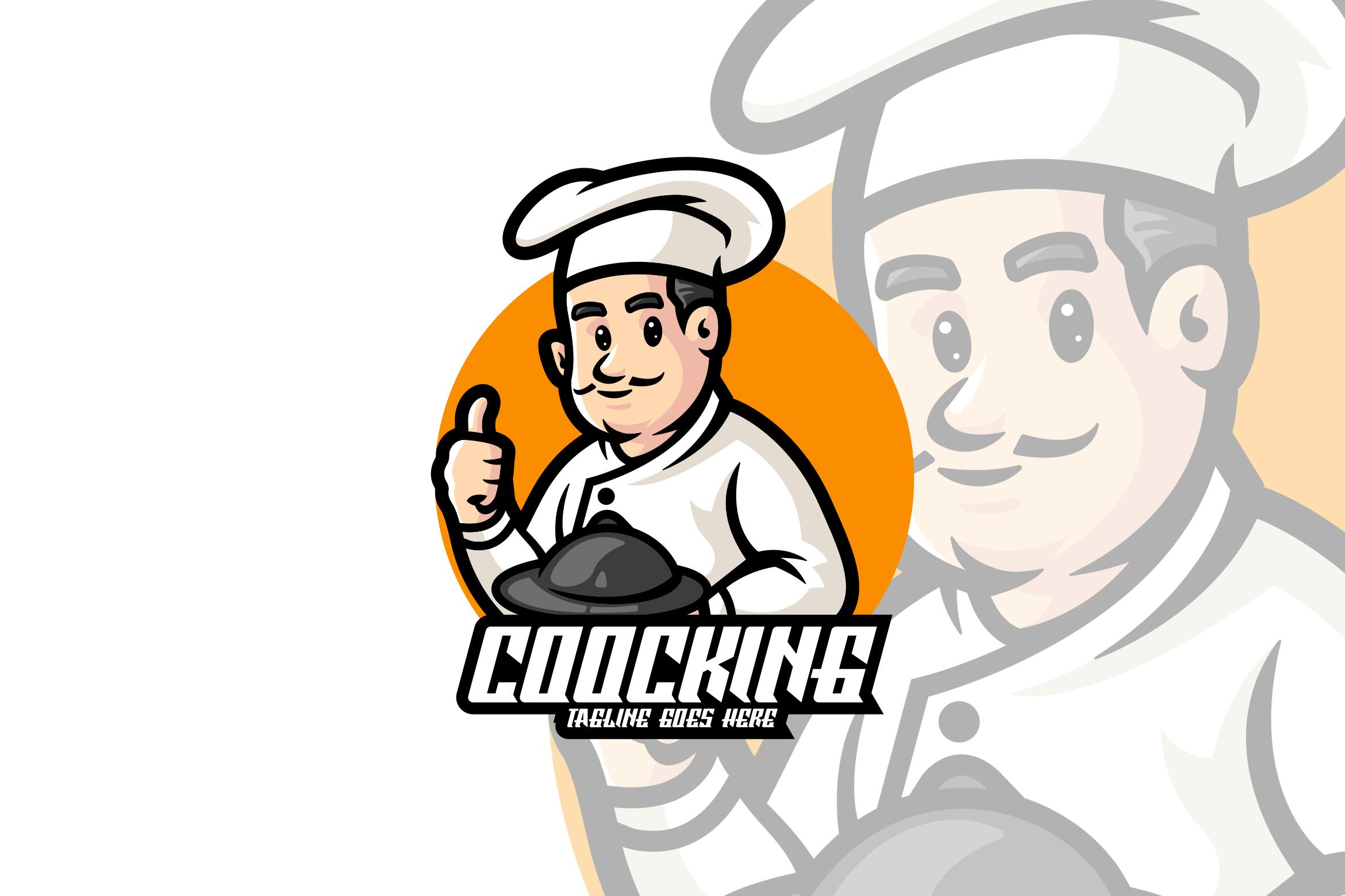 طراحی لوگوی تصویرسازی esport سرآشپز Chooking