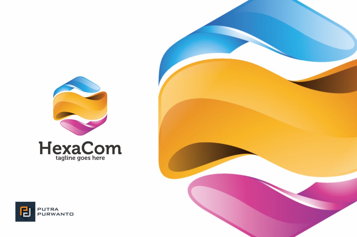 قالب لوگوی HexaCom