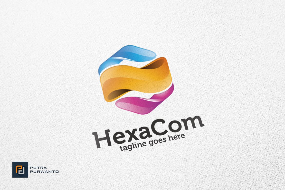 قالب لوگوی HexaCom