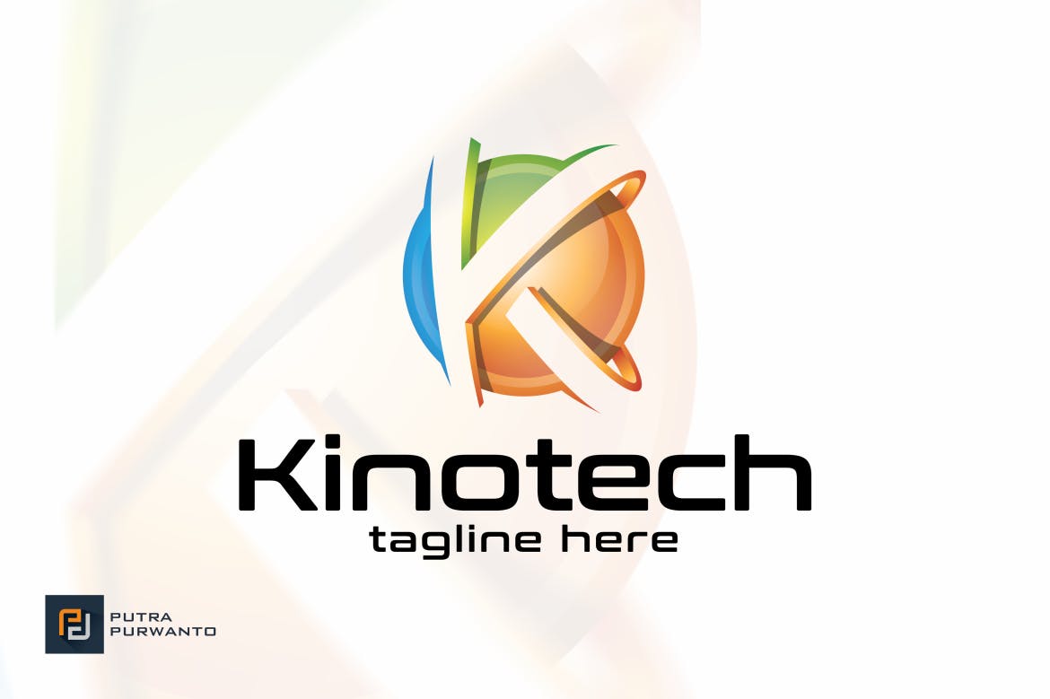 قالب لوگوی نامه K Kinotech