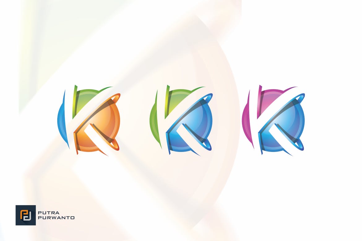 قالب لوگوی نامه K Kinotech