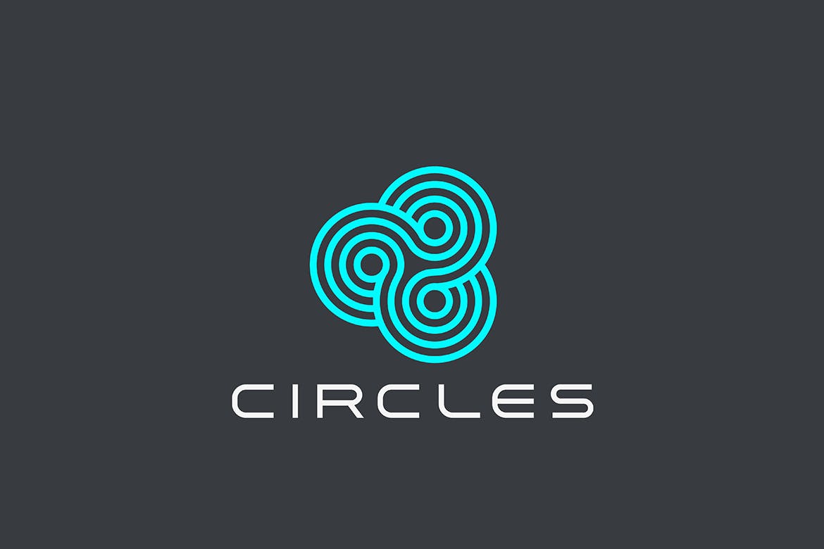 لوگوی Trinity Circle سبک خطی انتزاعی