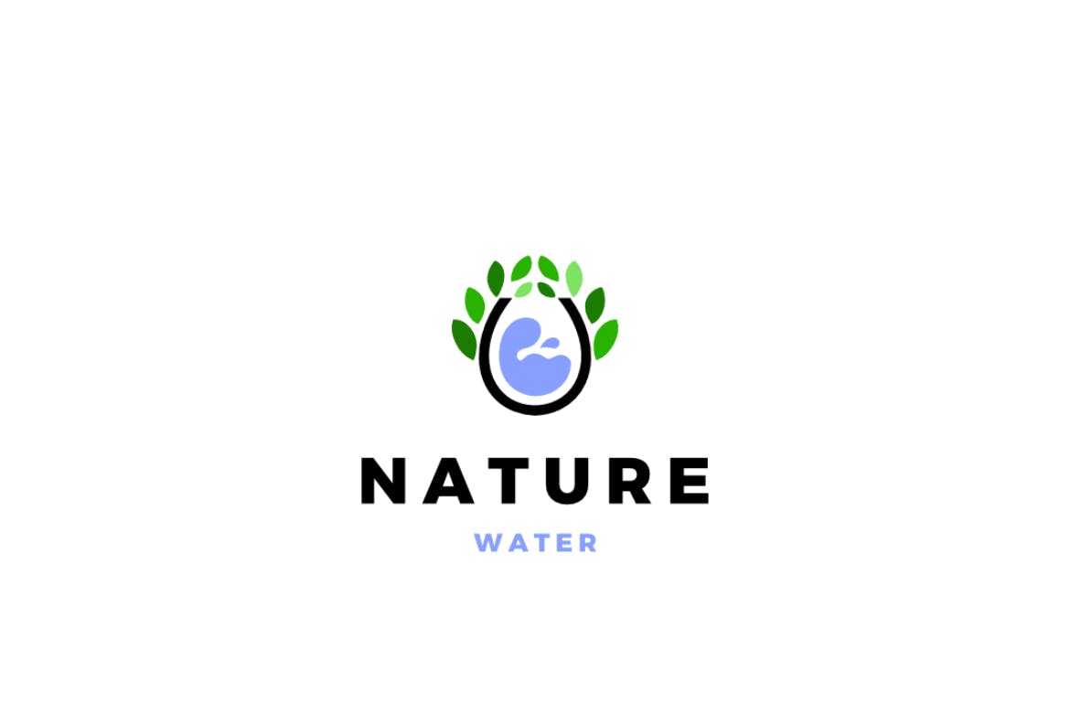 طراحی لوگوی آب طبیعت