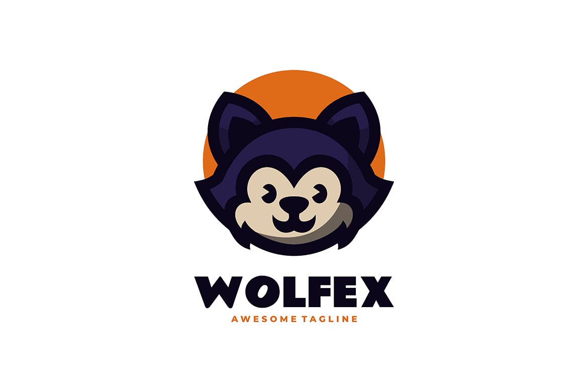 لوگوی کارتونی Wolf Mascot