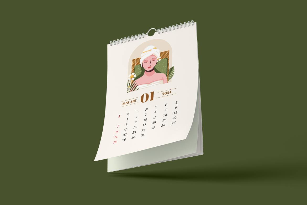 قالب Calendar Flyer Ai EPS 2024
